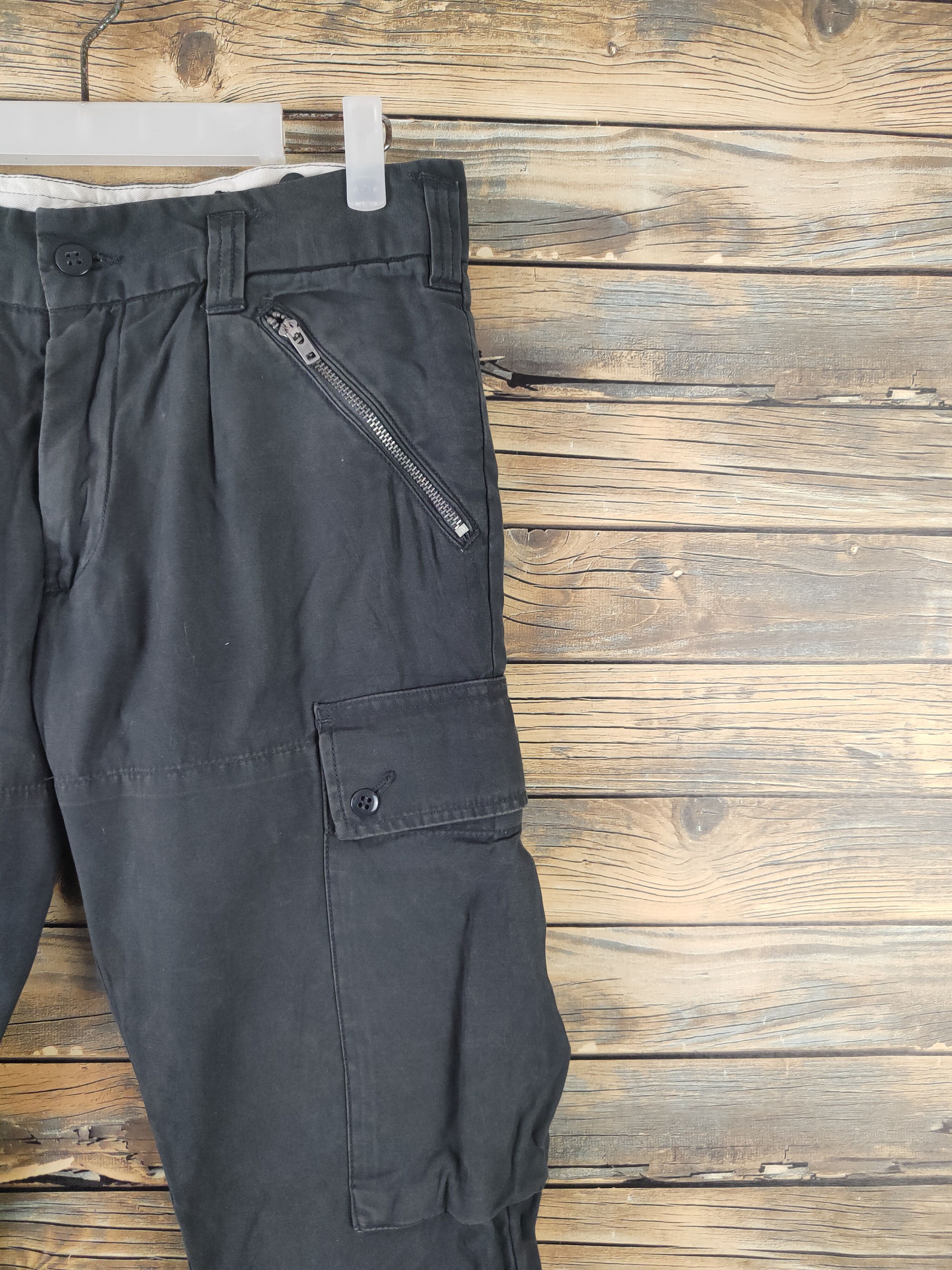 Japanese Brand DL Back Number Black Multipocket Tactical Cargo Pants #463 Size US 32 / EU 48 - 4 Thumbnail