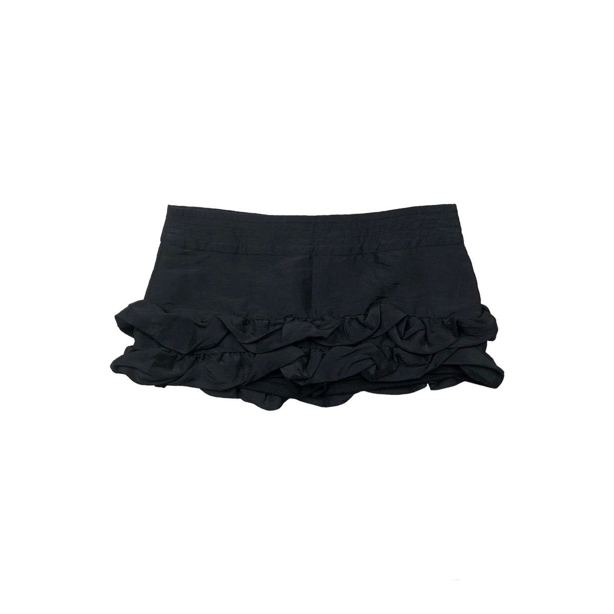 Designer × Japanese Brand Murua Black Micro Mini Skirt Size 30" / US 8 / IT 44 - 2 Thumbnail