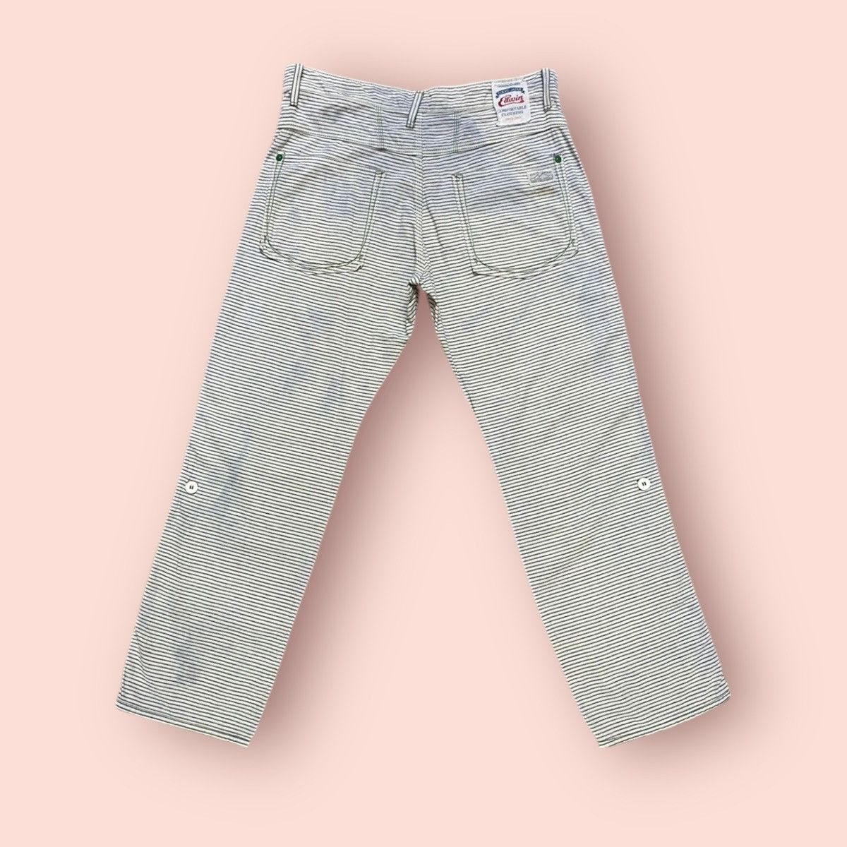 Edwin × Japanese Brand VINTAGE EDWIN ECO FABRIC BANANA FIBER FATIGUE CROP PANTS Size US 31 - 7 Thumbnail