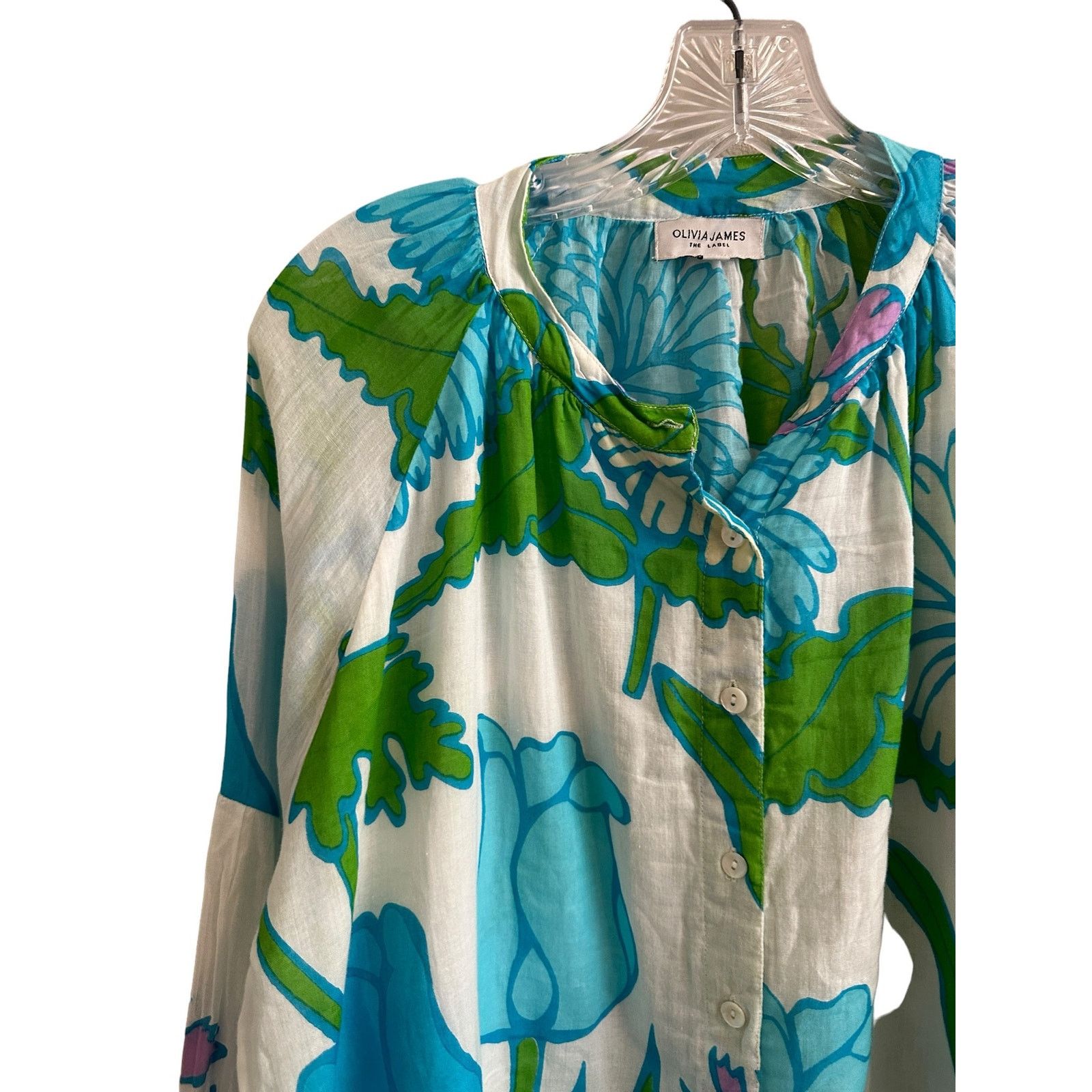 Other Olivia James Floral Long Sleeve V-Neck Button Up Blouse - S Size S / US 4 / IT 40 - 6 Thumbnail