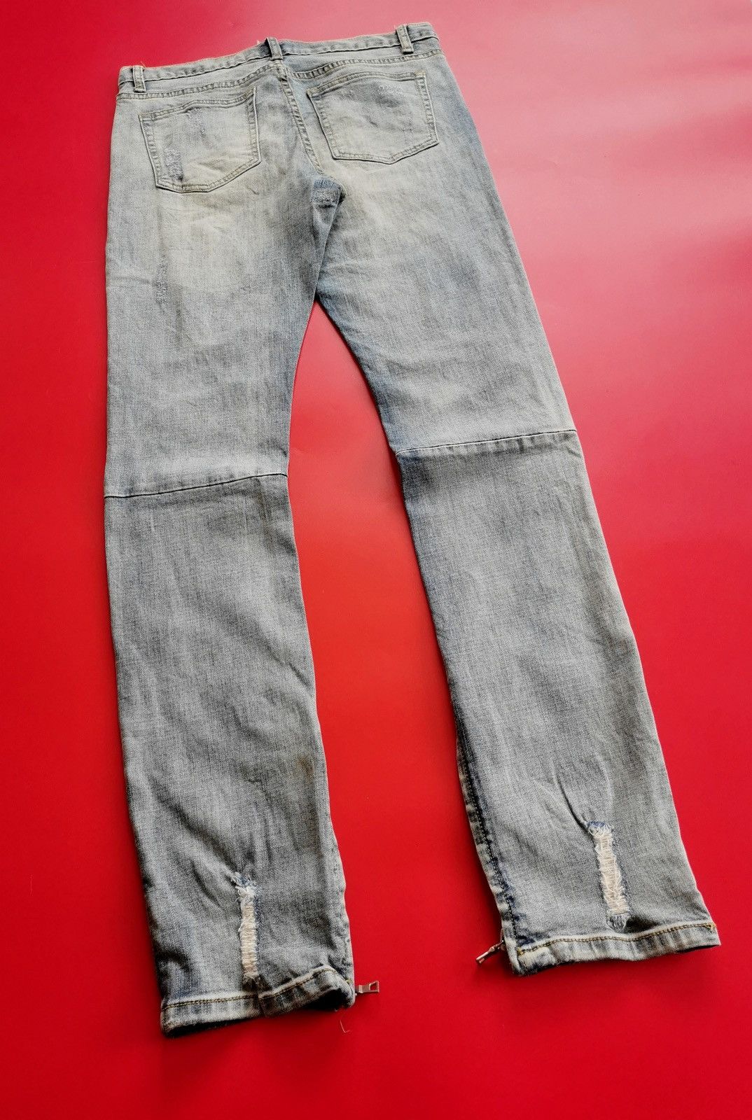 Seditionaries Dress Volume Korea Distressed Punk Zipper Mud Jeans Size US 31 - 7 Thumbnail