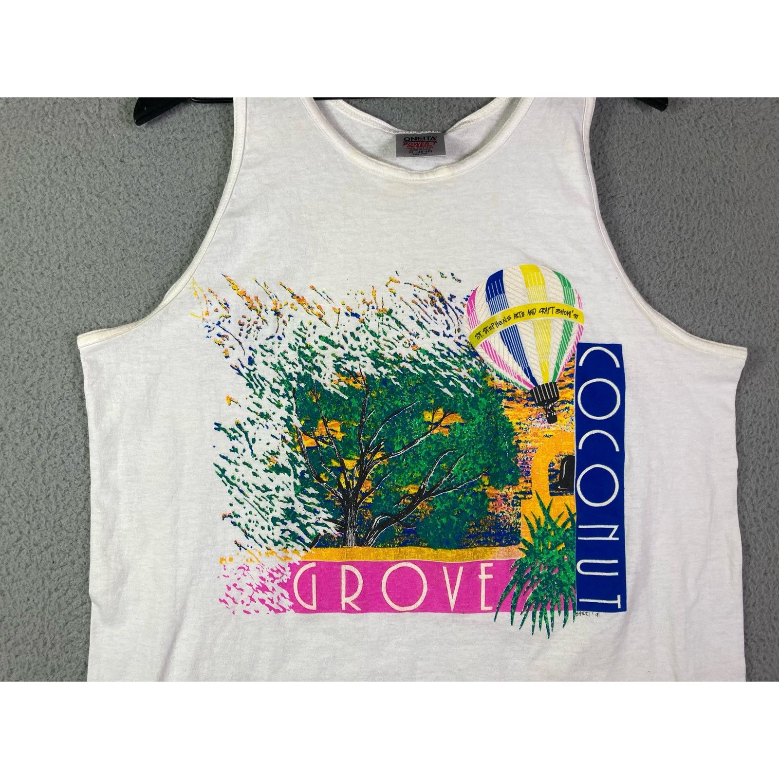 Vintage Coconut Grove Tank Top Miami 1991 Vintage Mens Size XL Size US XL / EU 56 / 4 - 3 Thumbnail