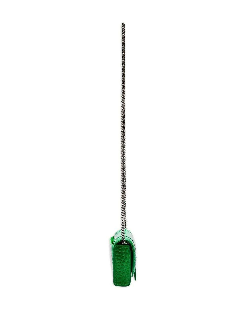 Balenciaga o1s1wg110824 Size: OS / Hourglass Wallet On Chain in Green Size ONE SIZE - 2 Thumbnail