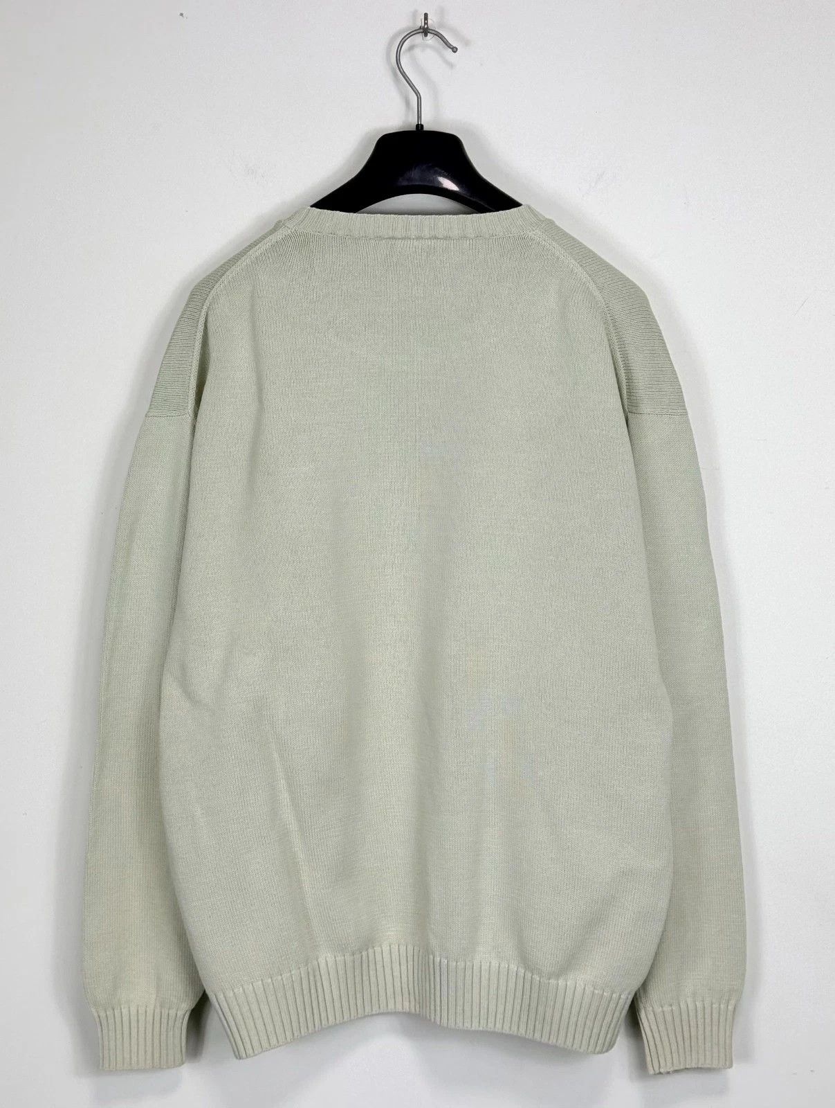 Lacoste Vintage Lacoste Light Green Logo Knit Crewneck Sweater Size US XXL / EU 58 / 5 - 2 Thumbnail