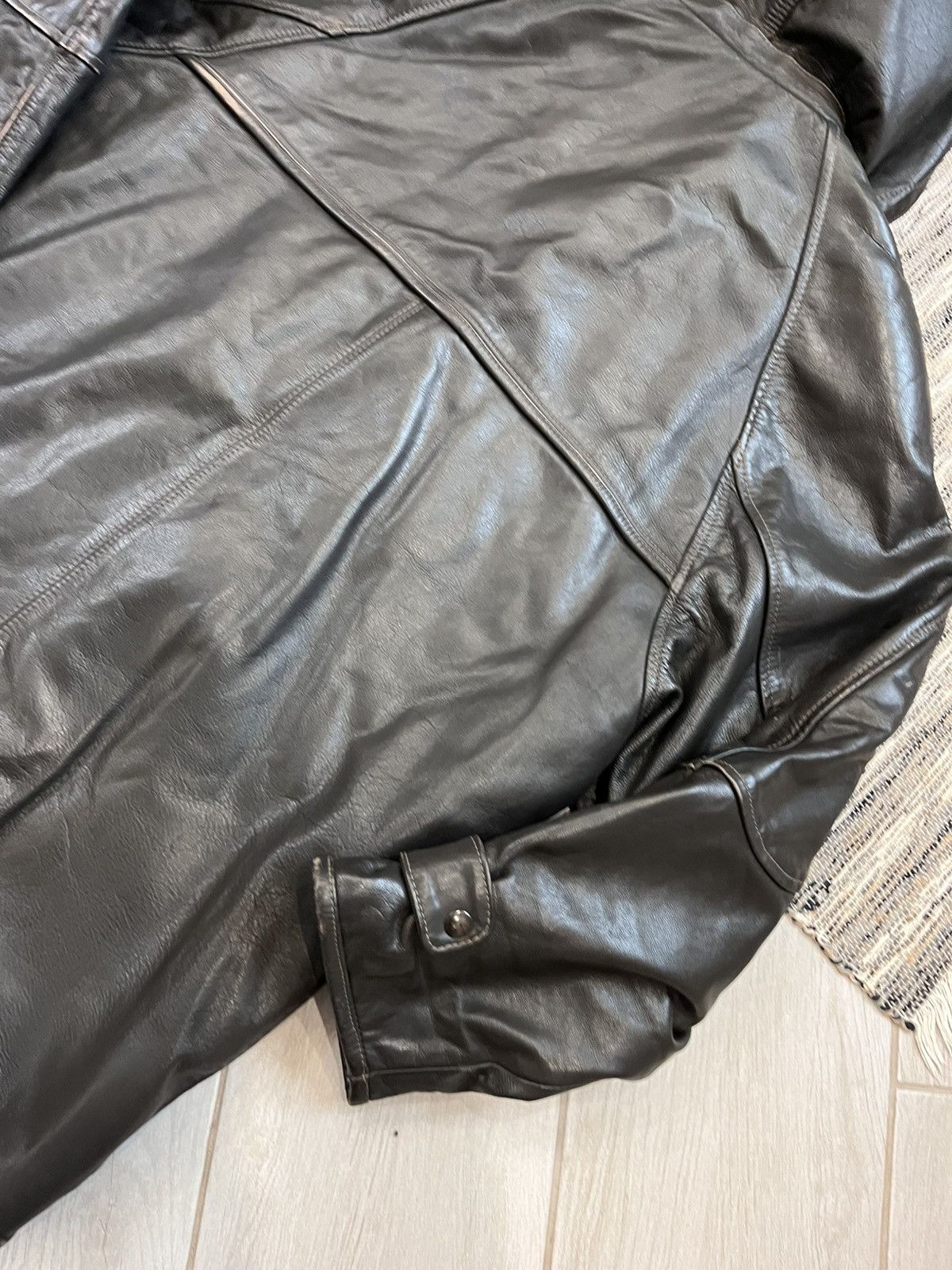 Vintage Vintage Avantgarde Leather Jacket 80s rare retro Size US L / EU 52-54 / 3 - 18 Thumbnail