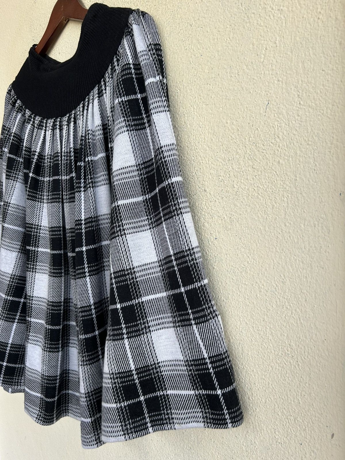 Norma Kamali Black And White Checkered Skirt Size 22" - 5 Thumbnail