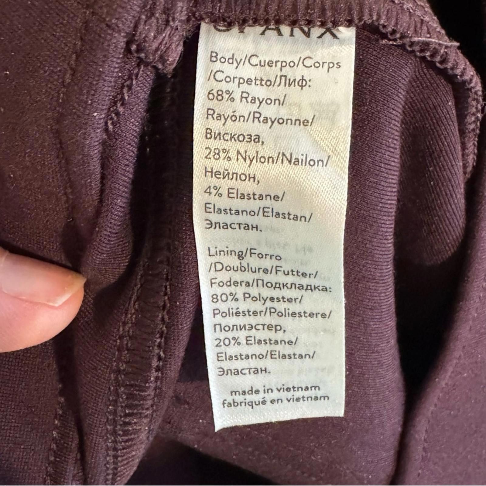 Domenico Spano SPANX Maroon Leggings-XL Size 40" / US 18 - 4 Thumbnail