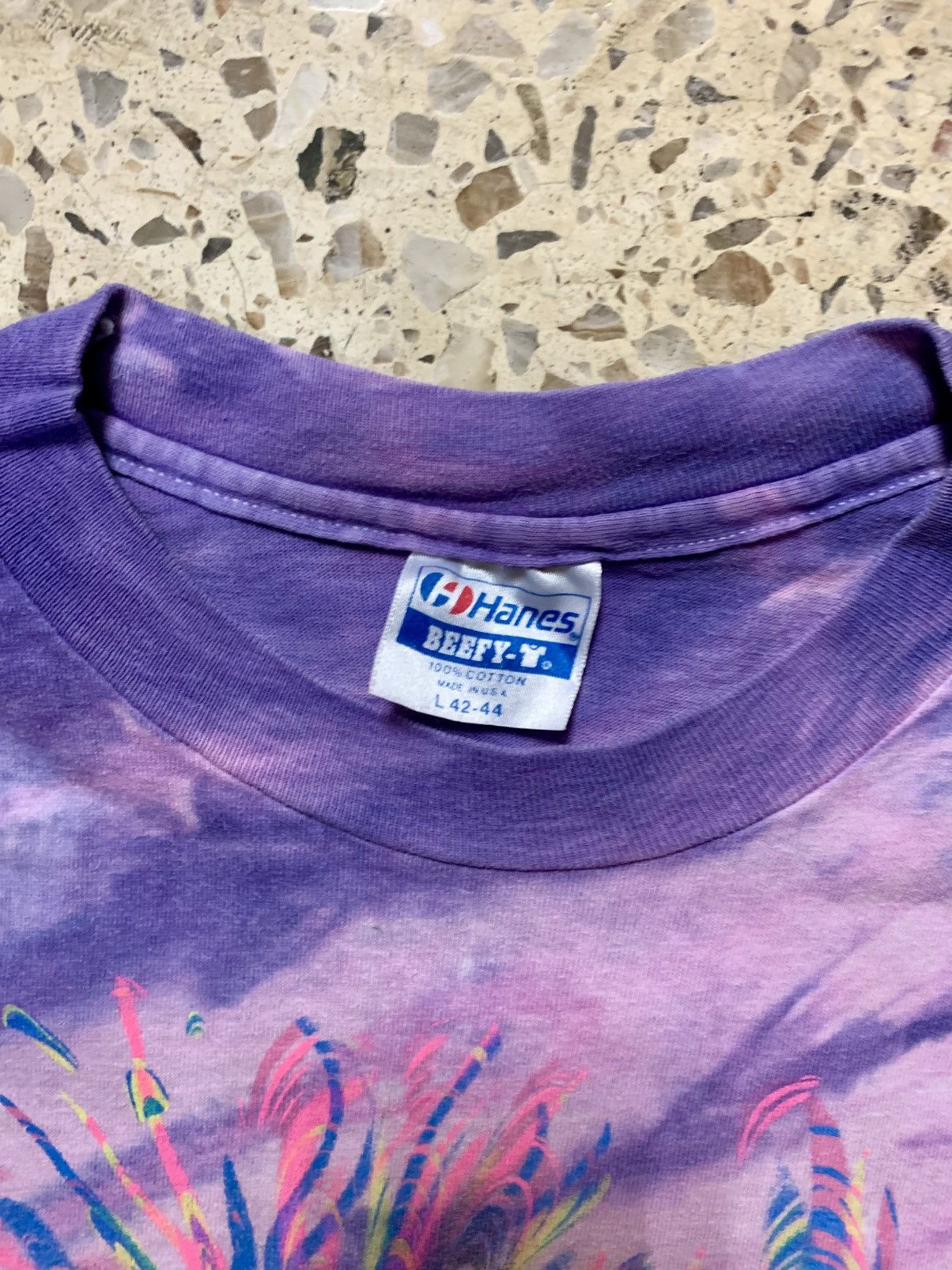 Vintage Vintage 90s Jimi Hendrix Experience TieDye Tee Single Stitch Size US L / EU 52-54 / 3 - 4 Thumbnail