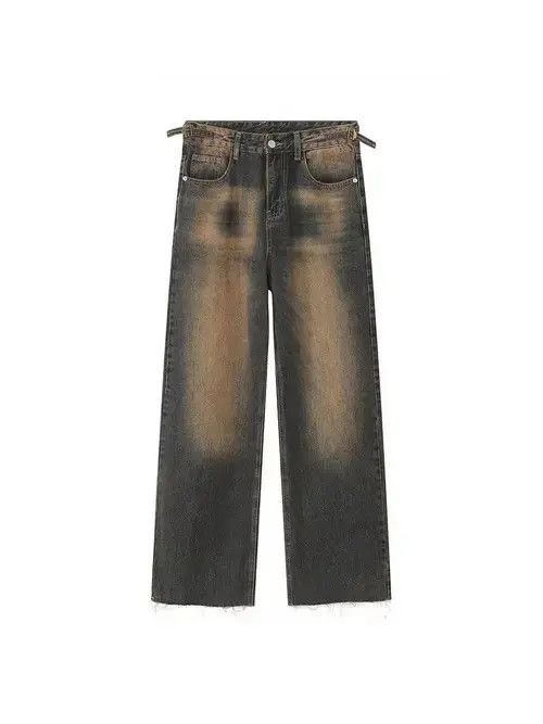 Japanese Brand Vintage Distressed Straight High Street Wide-Leg Jeans Size US 32 / EU 48 - 2 Thumbnail