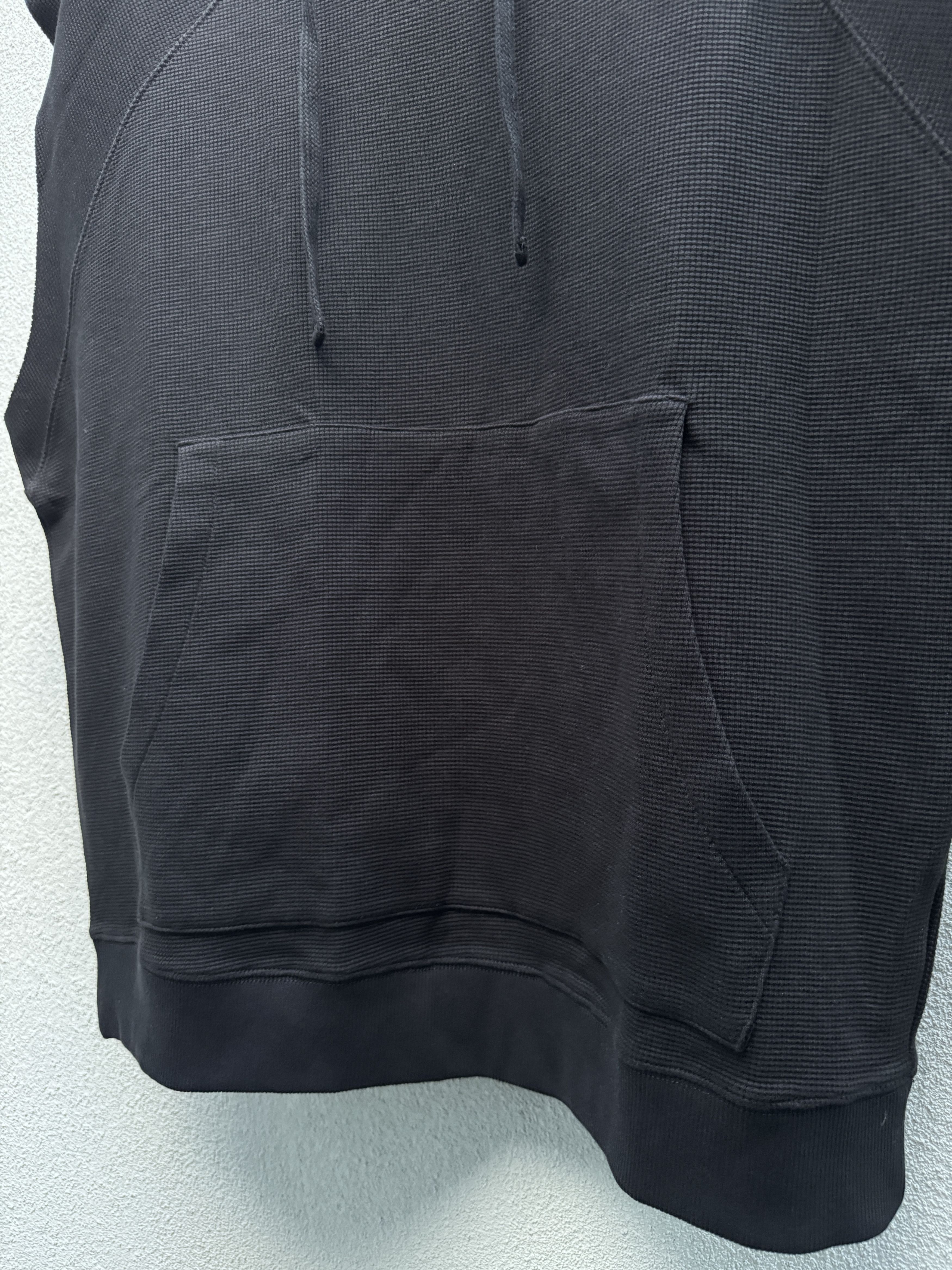 Thom Krom Thom Krom Black Raw-Cut Ribbed-Knit Sleeveless Hoodie M Size US M / EU 48-50 / 2 - 8 Thumbnail