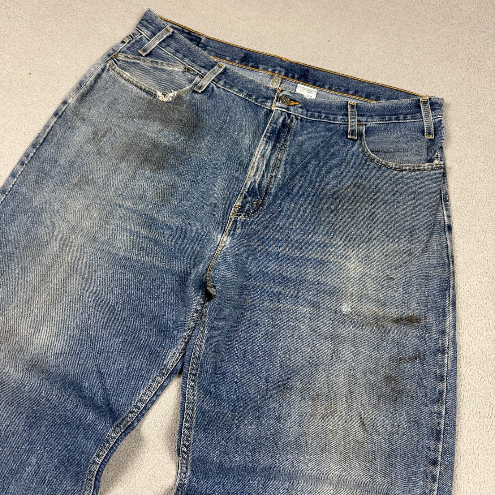 Levi's VTG Levi's SilverTab Low Loose Baggy Faded Stained W38 L32 Size US 38 / EU 54 - 5 Thumbnail