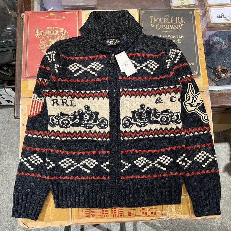 RRL Ralph Lauren RRL Fair Isle Zip-Up Sweater - dmc Size US S / EU 44-46 / 1 - 1 Thumbnail