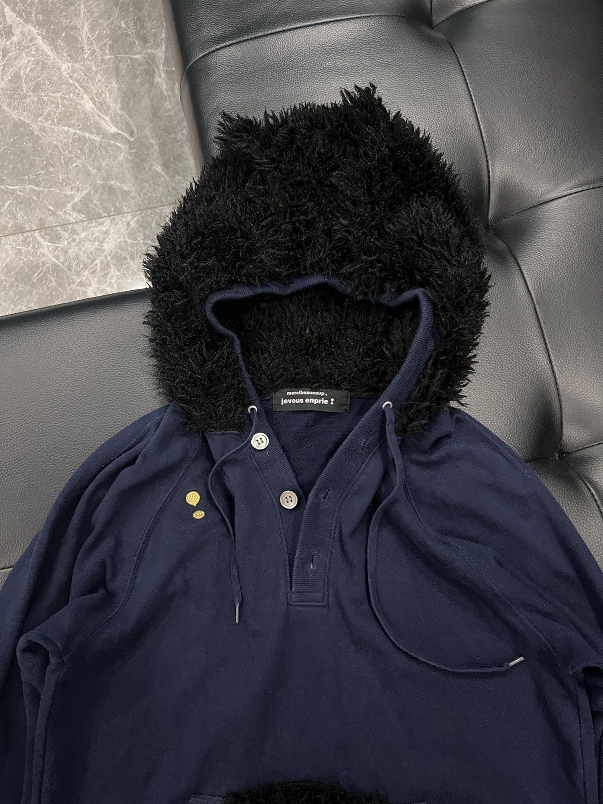 mercibeaucoup mercibeaucoup, Bear Ear Fleece Button Hoodie Size US L / EU 52-54 / 3 - 11 Thumbnail