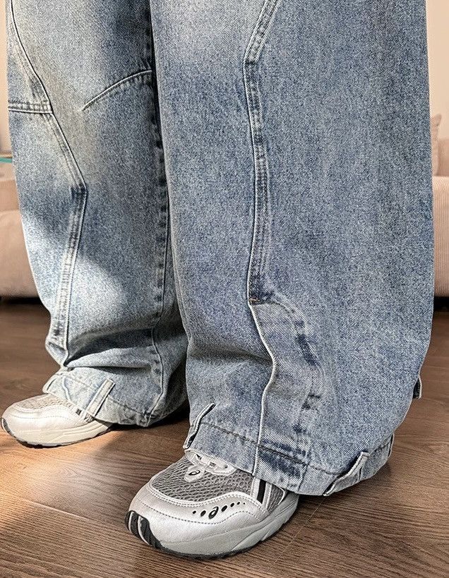 Japanese Brand × Vintage Retro cleanfit outdoor faded wrap flare jeans pants Size US 28 / EU 44 - 6 Thumbnail