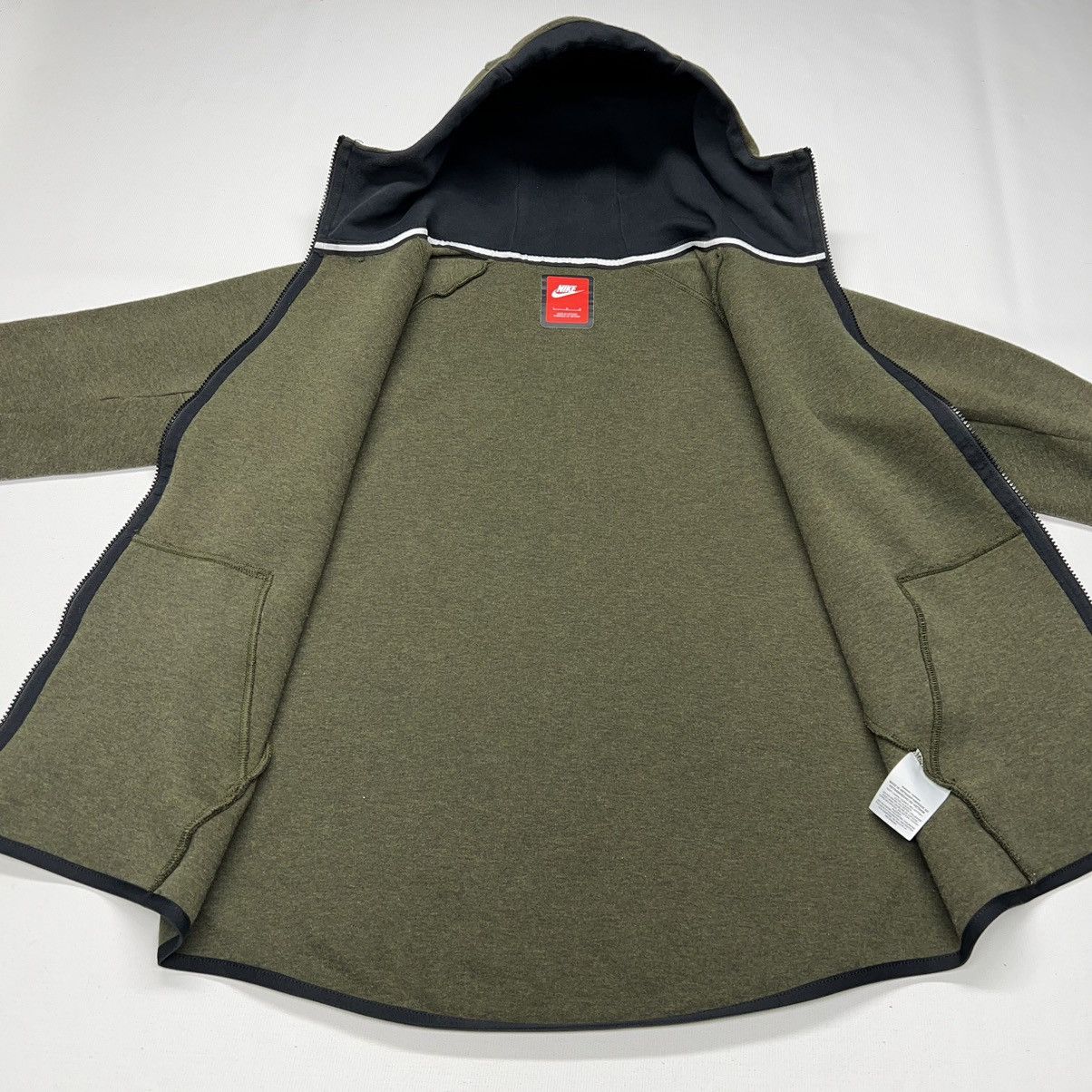 Nike Nike Tech Fleece Sweatshirt Hoodie Olive Green Pine Full Zip Size US L / EU 52-54 / 3 - 10 Thumbnail