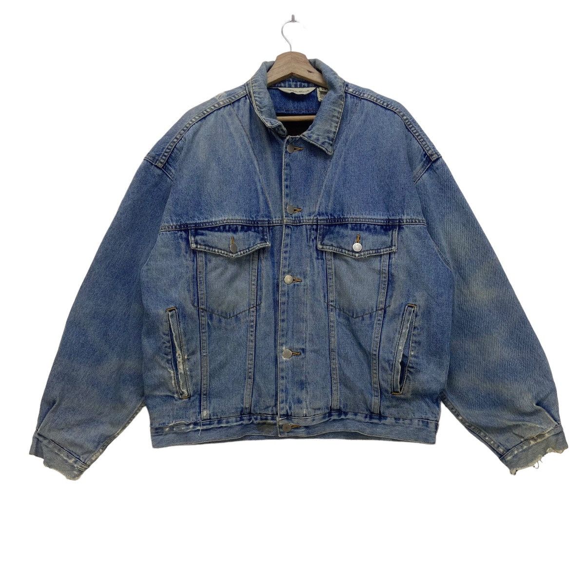 Eddie Bauer Vintage Eddie Bauer Trucker Denim Jacket Size US M / EU 48-50 / 2 - 2 Thumbnail