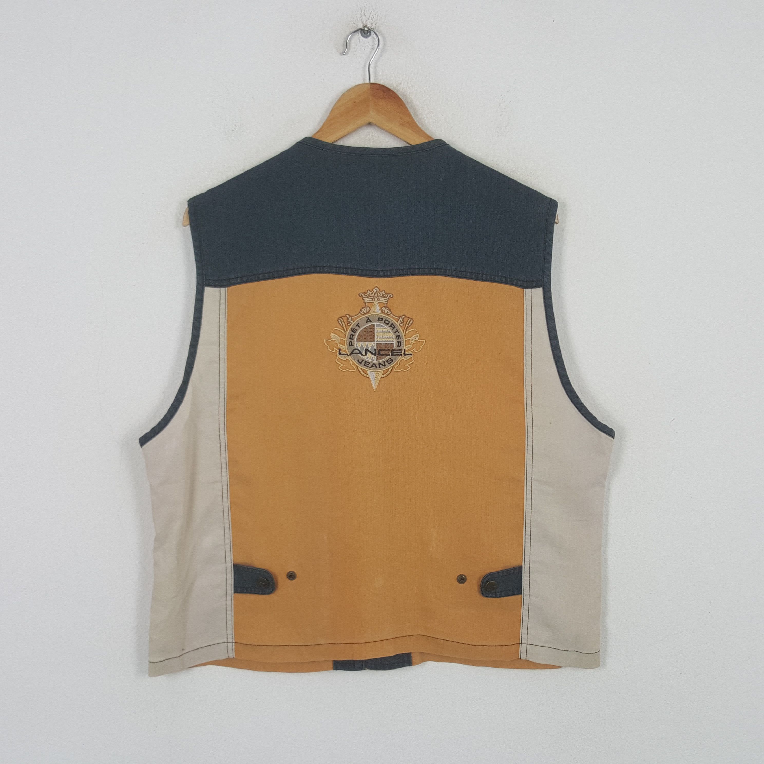 Lancel Vintage Lancer Paris Prêt À Porter Vest Jacket RR23 Size US L / EU 52-54 / 3 - 1 Thumbnail