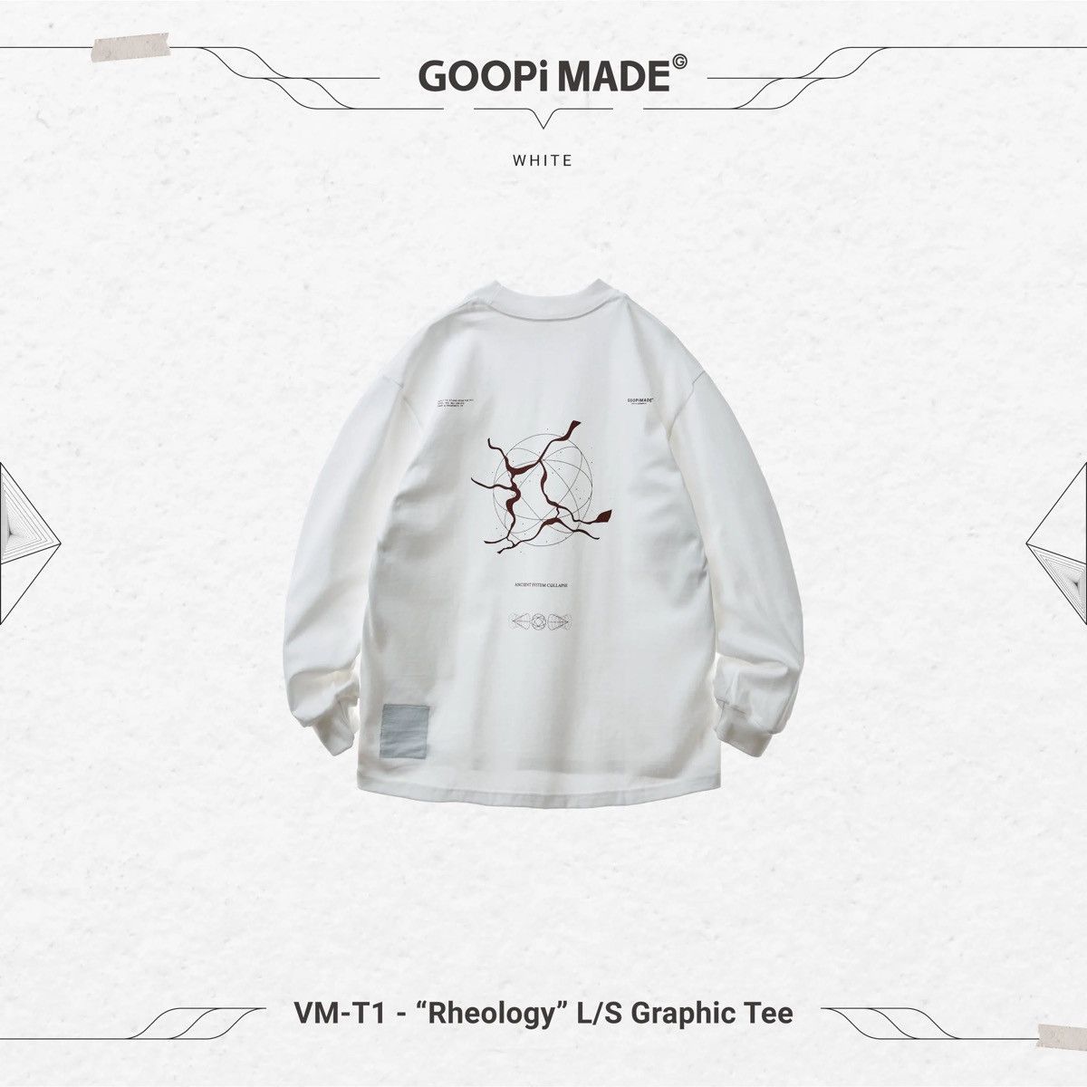 GOOPiMADE GOOPiMADE - 21A/W - “VM-T1” – “Rheology” L/S Graphic Tee Size US L / EU 52-54 / 3 - 1 Thumbnail