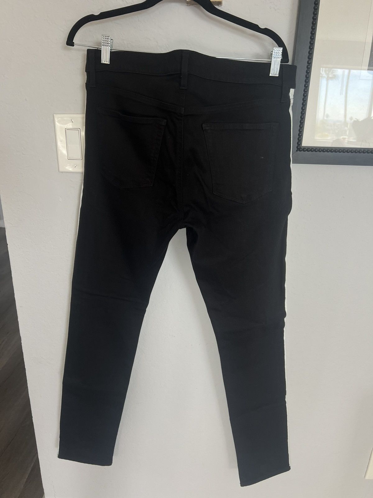 J Brand Black jeans with painted tuxedo stripes Size US 32 / EU 48 - 5 Thumbnail