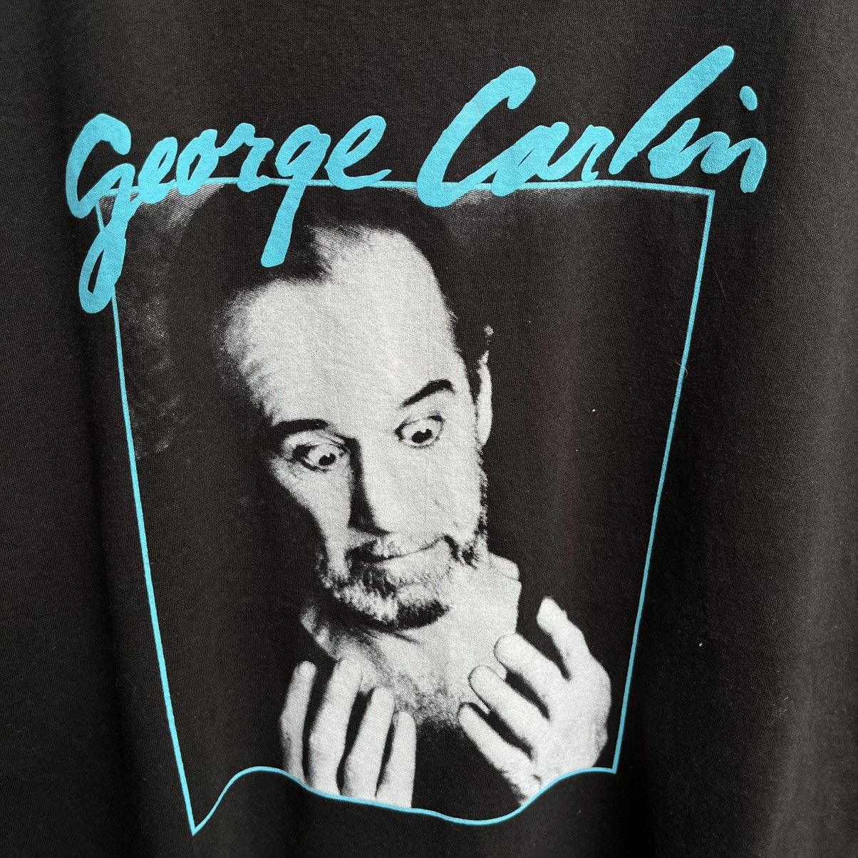 Vintage Vintage 90s GEORGE CARLIN tee horror graphic Size US XL / EU 56 / 4 - 4 Thumbnail