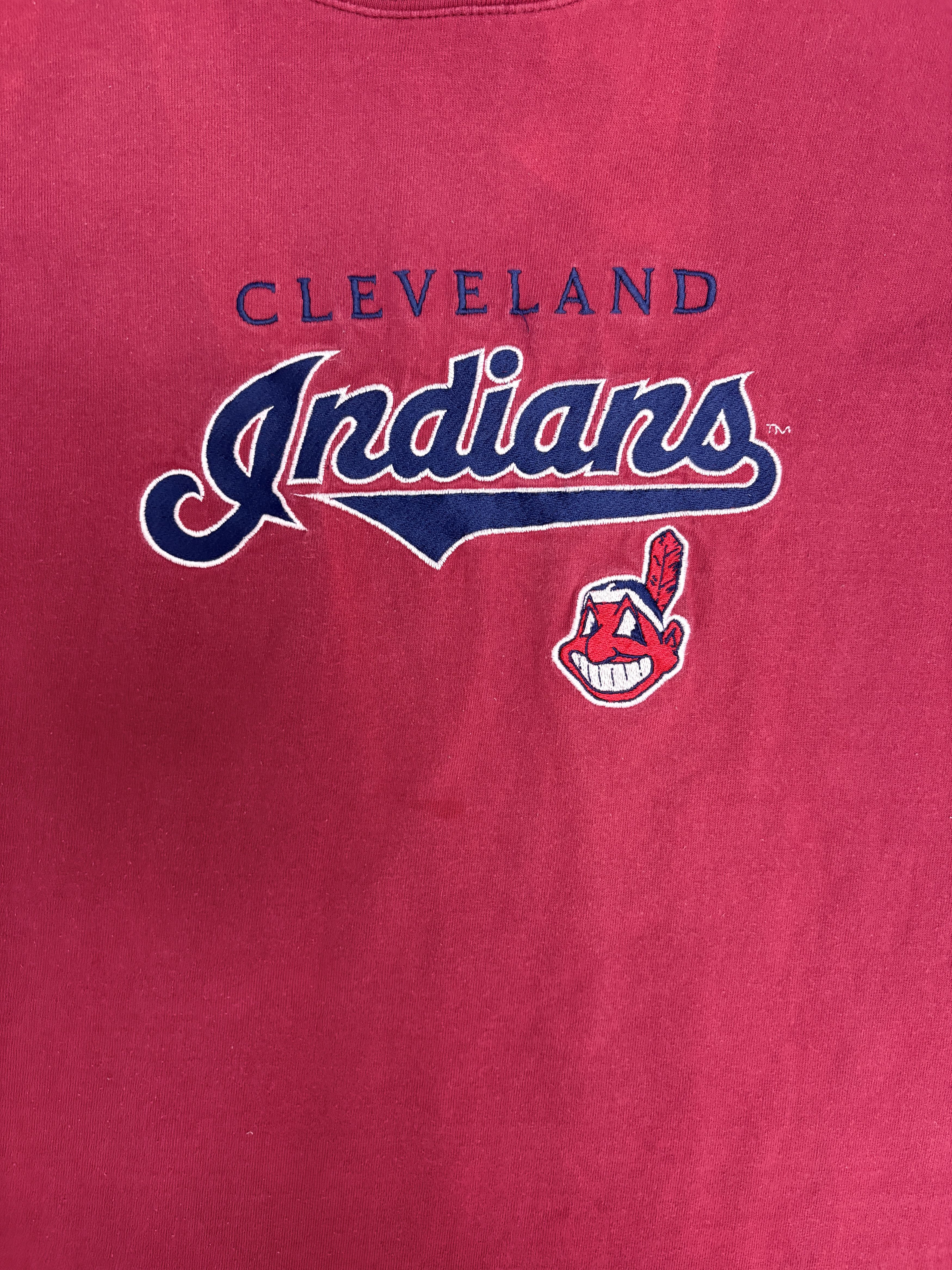 Vintage Cleveland Indians Embroidered Vintage Red T-Shirt Tee Size US L / EU 52-54 / 3 - 2 Thumbnail