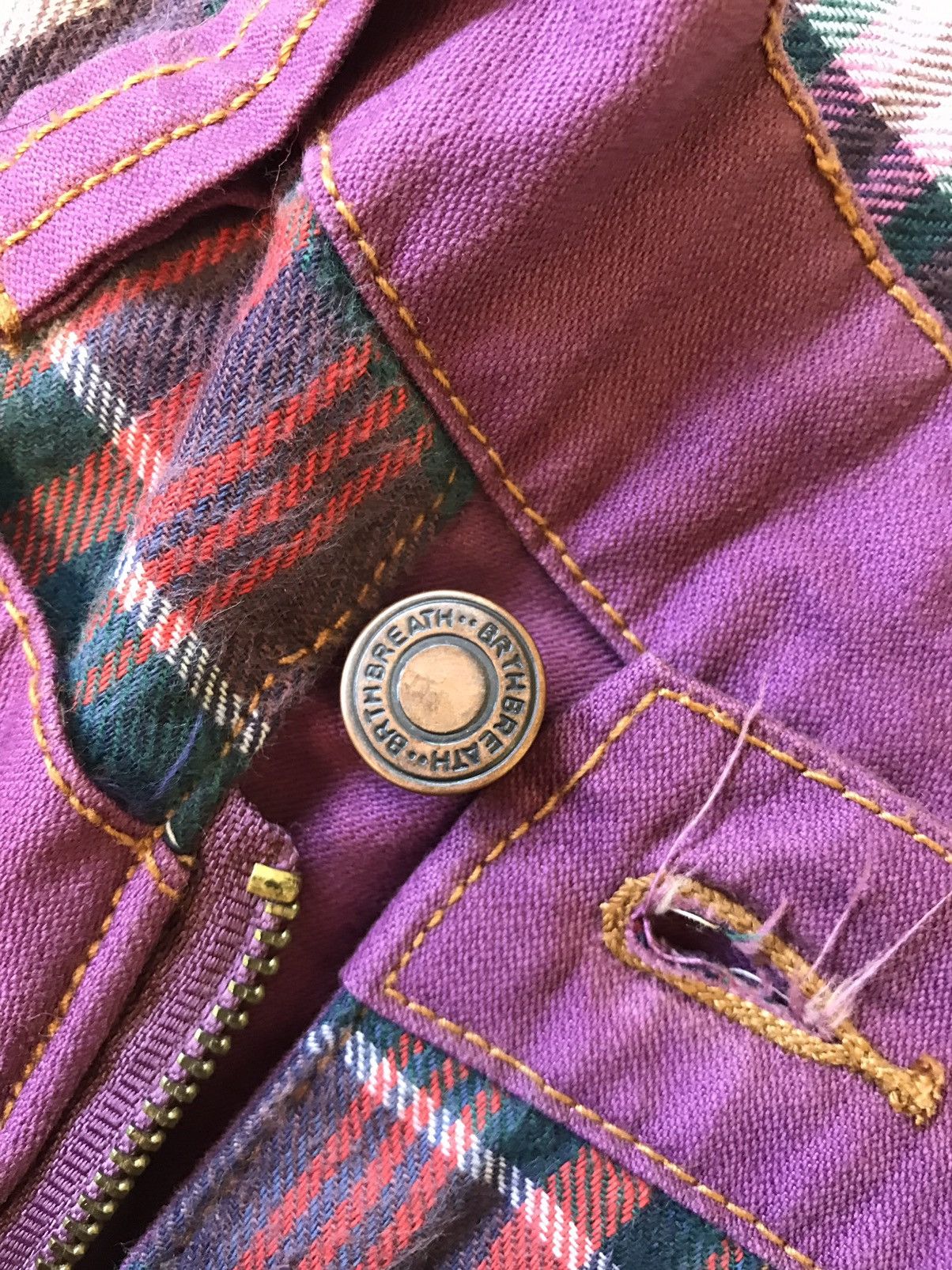 Japanese Brand Breath Mint BRTHBREATH Double Waist Purple Punk Style Size 28" / US 6 / IT 42 - 4 Thumbnail