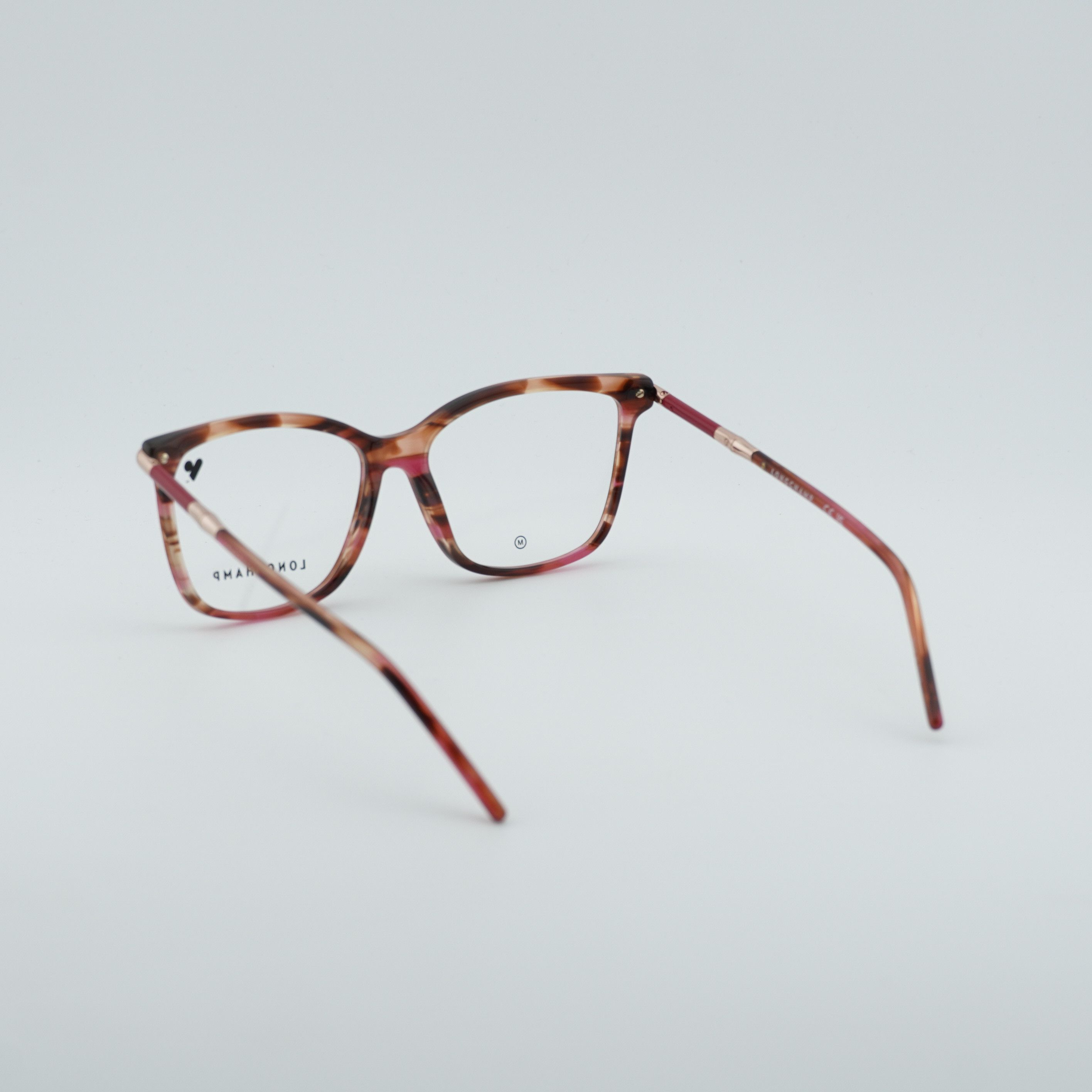 Longchamp Longchamp LO2726 602 Eyeglasses Red Horn 54mm Square Frame Size ONE SIZE - 4 Thumbnail