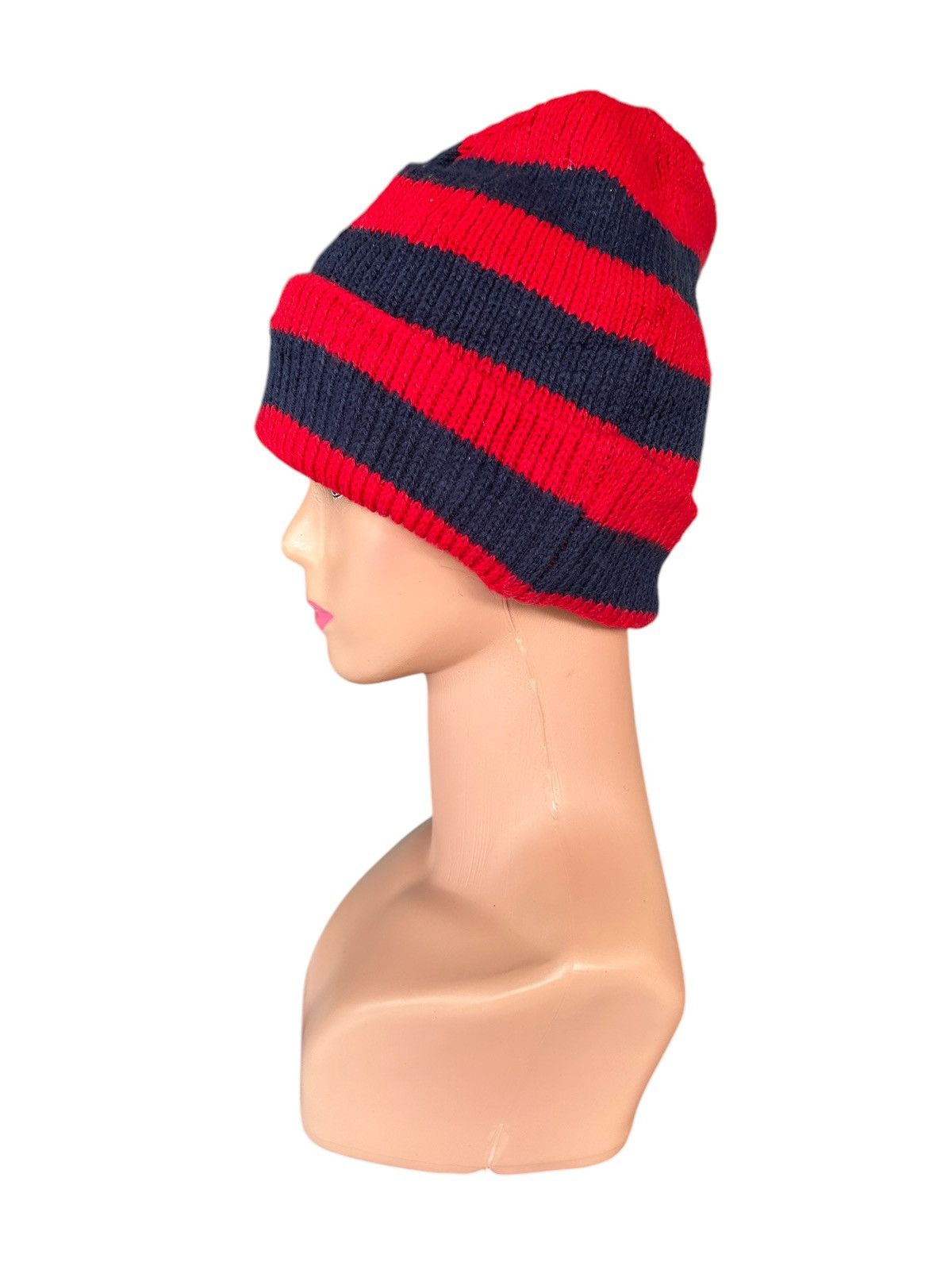Japanese Brand × Kapital × Vintage Beams Stripe Knitted Beanie Hats Size ONE SIZE - 2 Thumbnail