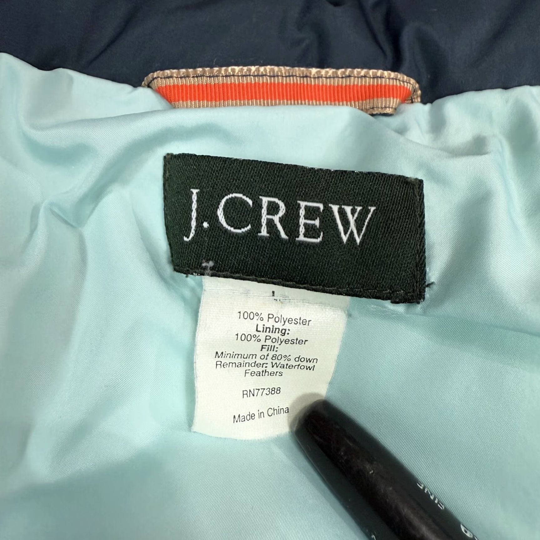 J.Crew J.CREW Women's Blue Puffer Down Vest Full Zip Snap Pockets Outdoor Size L (Vest) Size L / US 10 / IT 46 - 5 Thumbnail