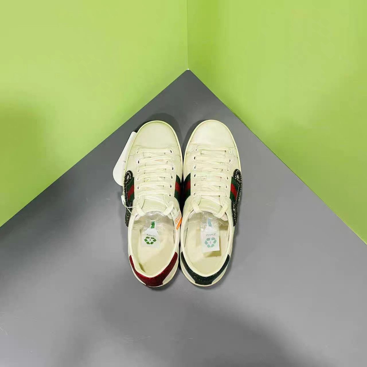 Gucci Gucci Ace Crystal Pin Sneakers K15 Size US 6 / IT 36 - 5 Thumbnail