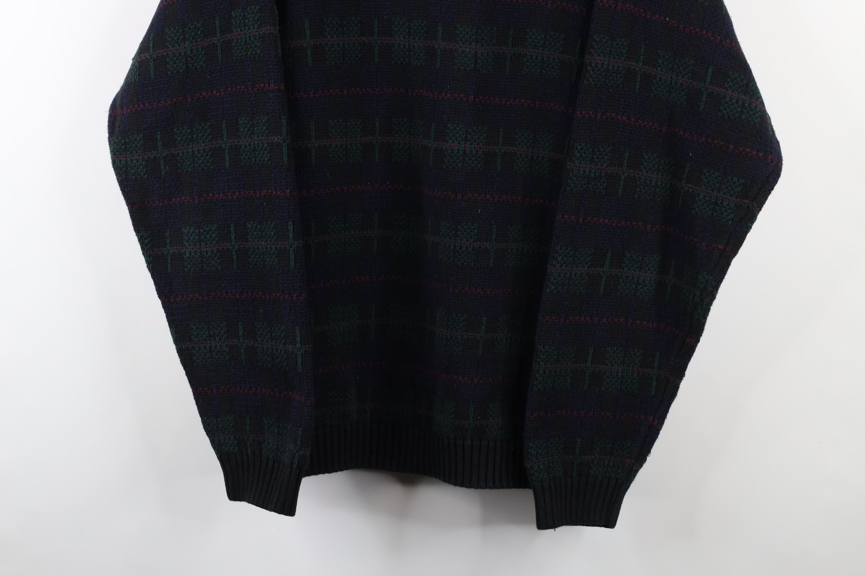 Eddie Bauer Vintage 90s Eddie Bauer Heavyweight Knit Sweater Plaid Size US L / EU 52-54 / 3 - 3 Thumbnail
