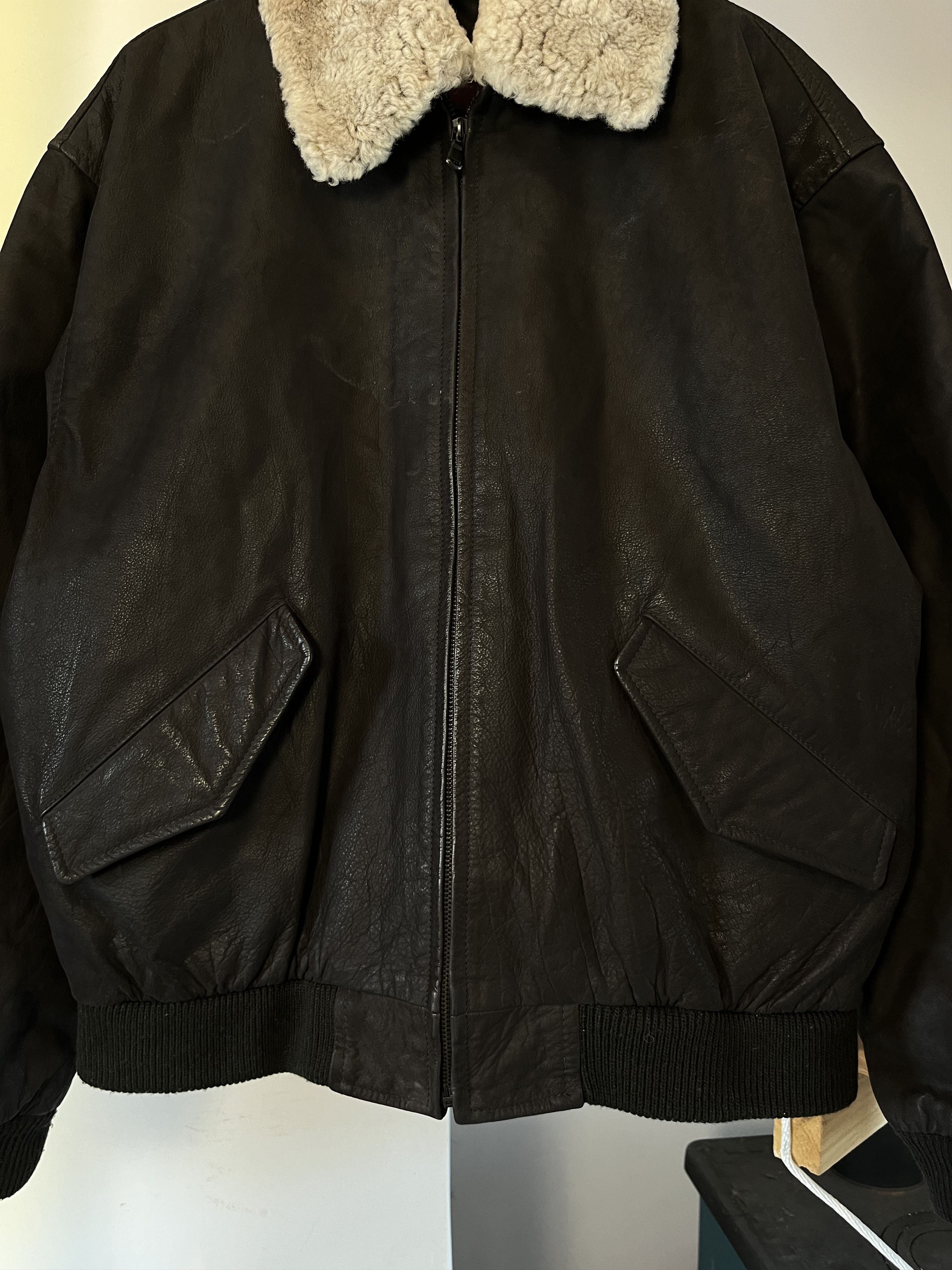Vintage Vintage Flyers Shearling Leather Jacket with Fur Size US S / EU 44-46 / 1 - 4 Thumbnail
