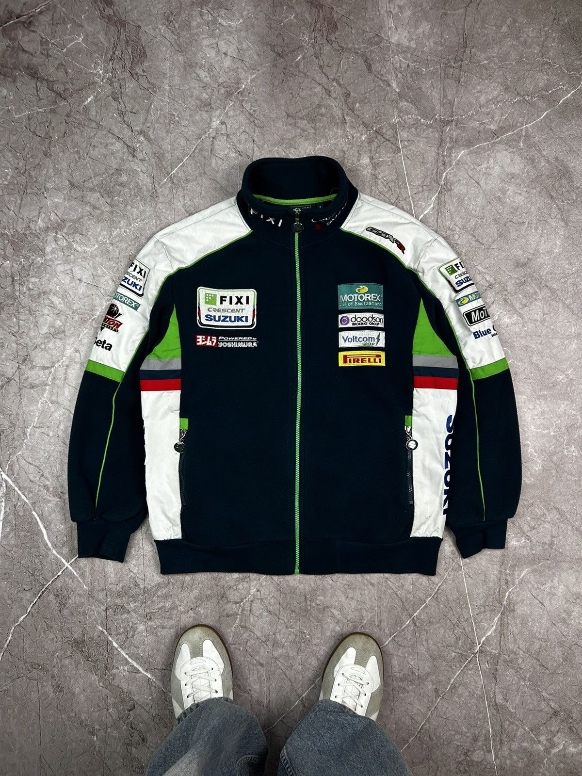 Vintage Vintage y2k Suzuki GSX-R racing team fleece Sherpa jacket Size US S / EU 44-46 / 1 - 1 Thumbnail