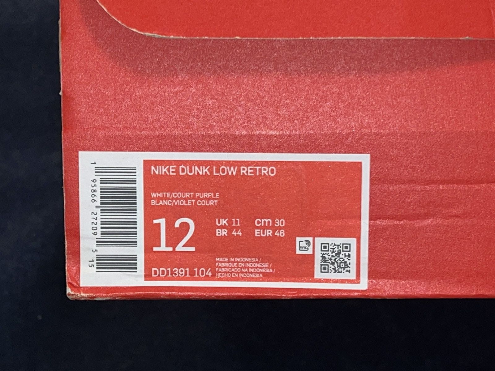 Nike Court Purple Nike Dunk Low Size 12 Size US 12 / EU 45 - 2 Thumbnail
