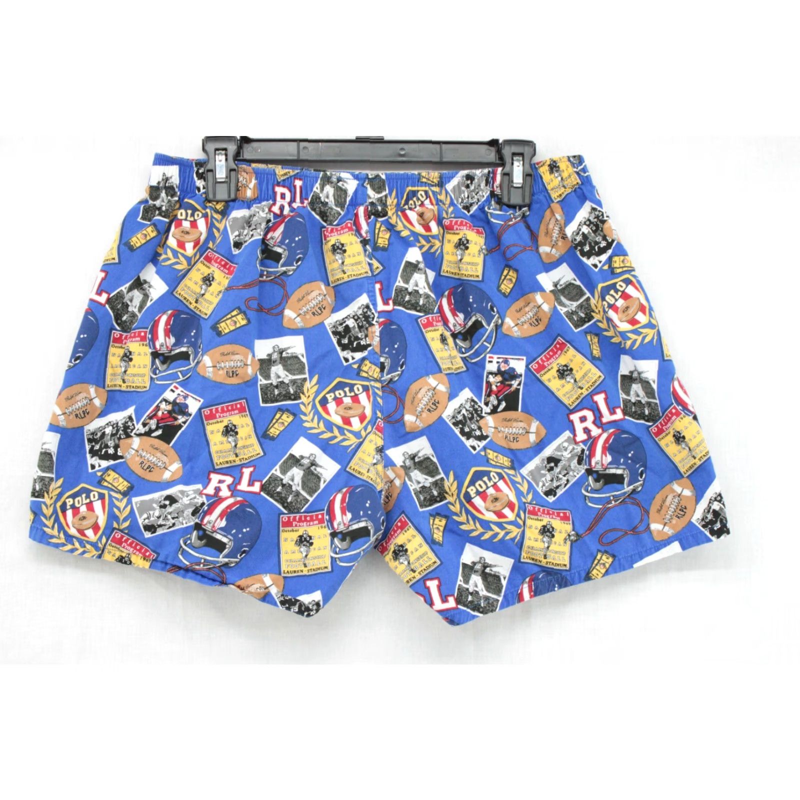 Polo Ralph Lauren Polo Ralph Lauren Pajama Shorts Men's XL Blue Allover Football Print Lounge Size US XL / EU 56 / 4 - 4 Thumbnail