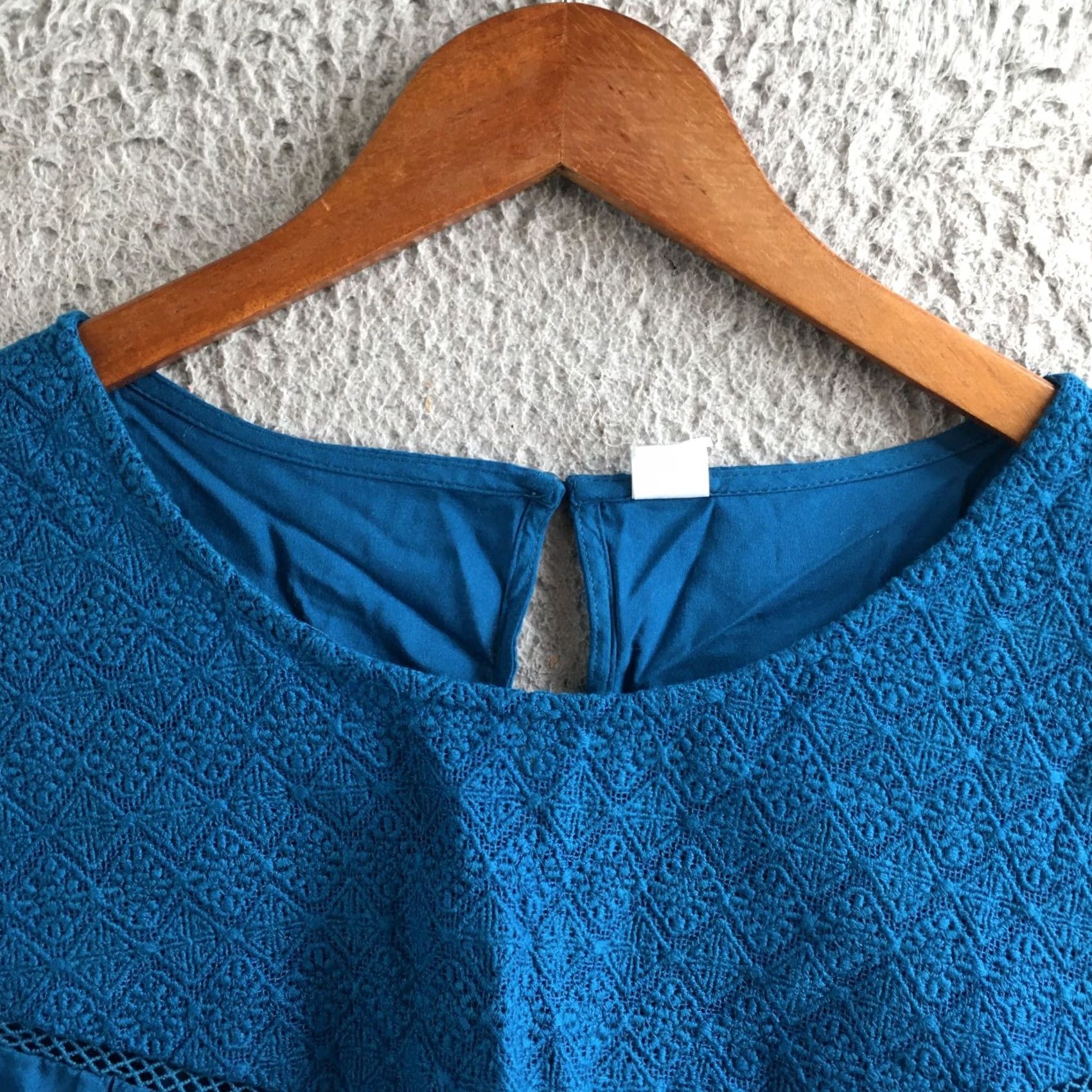 Old Navy Old Navy Blouse Womens XL Blue Modal Embroidered Yoke 3/4 Sleeve Peasant Pull On Size XL / US 12-14 / IT 48-50 - 3 Thumbnail