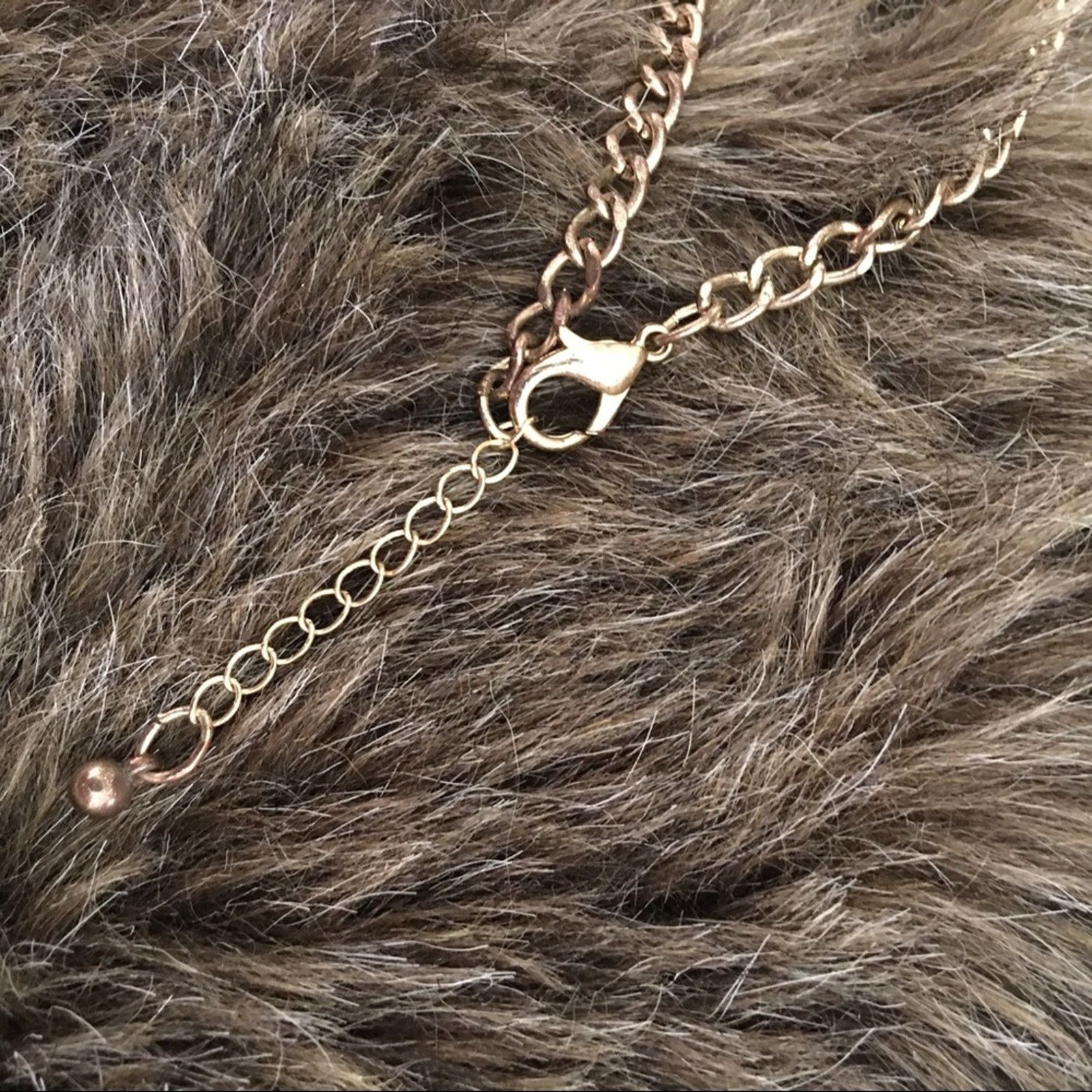 Jewelry Blue and mint tone gold chain link necklace Size ONE SIZE - 8 Thumbnail