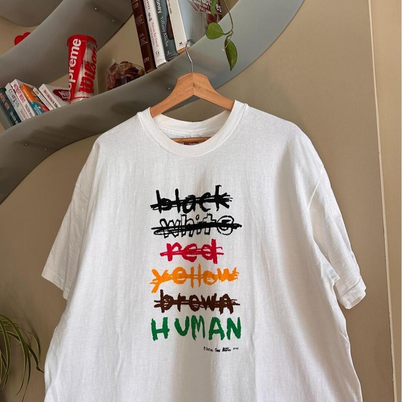 Hanes × Vintage White Race Social Tee Size US XL / EU 56 / 4 - 2 Thumbnail