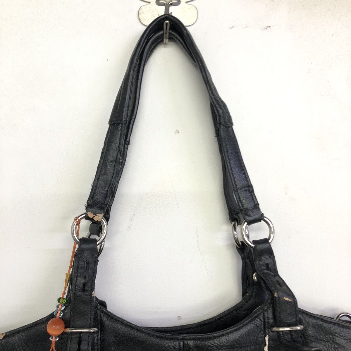 Coach Vintage Coach Pebbled Leather Black Tote Travel Bag Size ONE SIZE - 7 Thumbnail