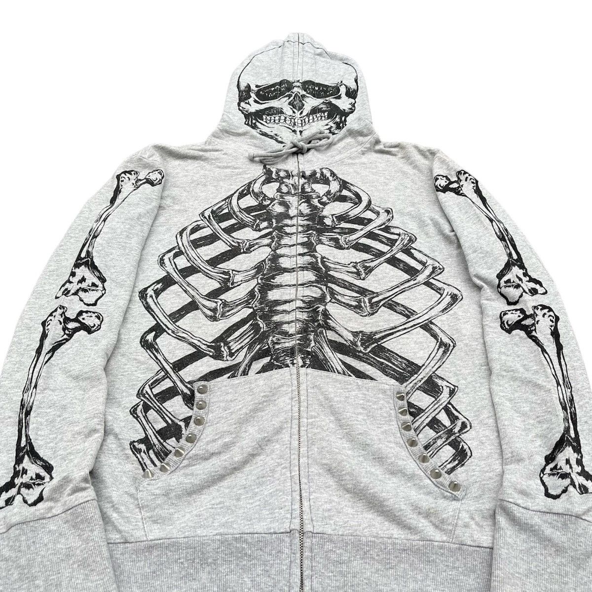 Seditionaries 2000s Glad News Skulls Skeleton Bone Full Zip Hoodie Lgb Goa Size US M / EU 48-50 / 2 - 5 Thumbnail