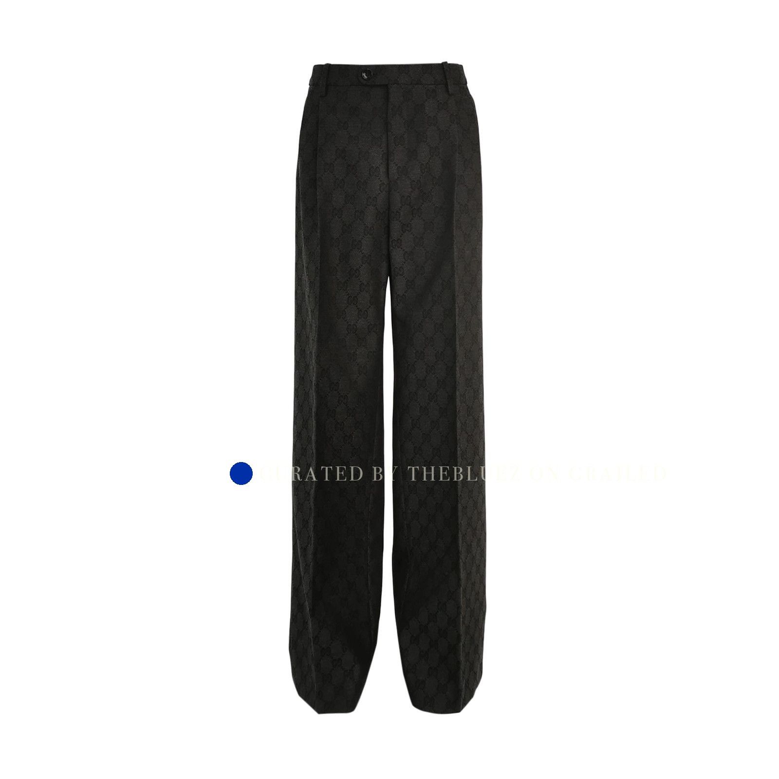 Gucci Black GG Monogram Wool Trousers Size 26 Size US 26 / EU 42 - 1 Thumbnail