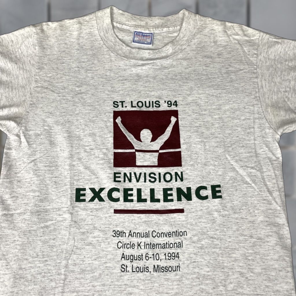 Vintage VINTAGE American Vintage St. Louis TShirt Shirt Men M Grey 90s City Logo Single Stitch Cotton Polyester Knit Preshrunk All Seasons - Mens Size US M / EU 48-50 / 2 - 1 Thumbnail