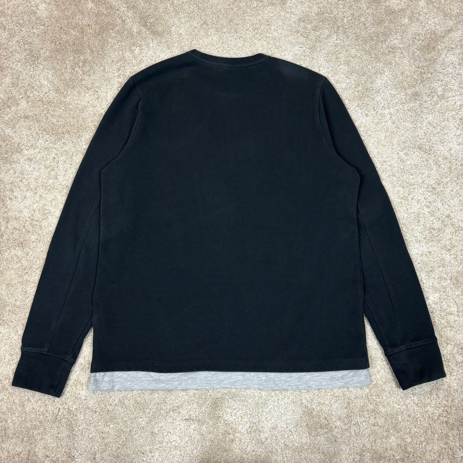 Allsaints Allsaints Luge Long Sleeve Crew Neck Layered Shirt Men's XL Size US XL / EU 56 / 4 - 3 Thumbnail