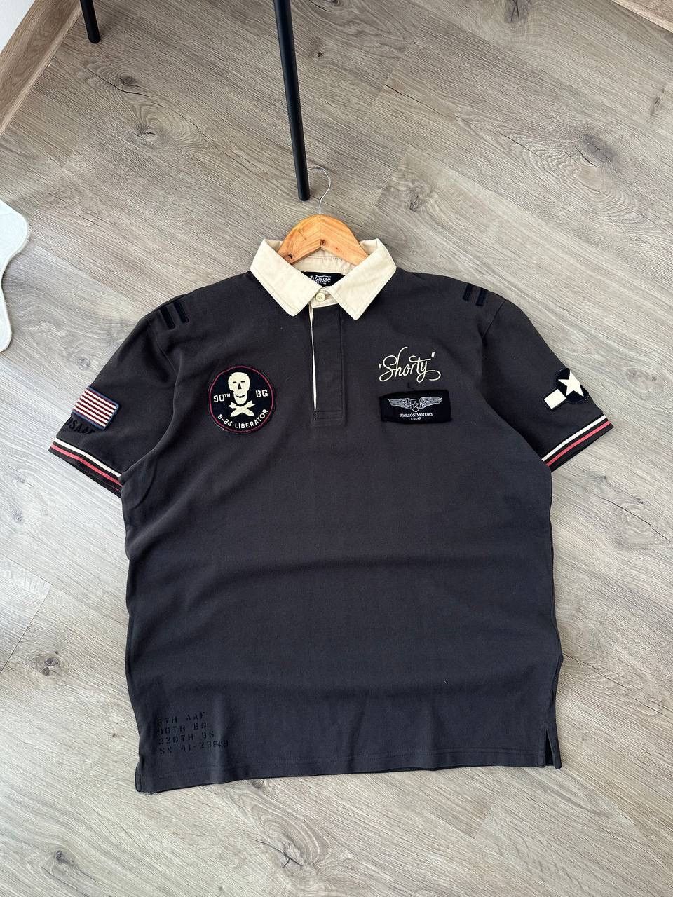 Japanese Brand × Vintage Vintage Military-Inspired Polo Shirt Shorty Patch Design Size US M / EU 48-50 / 2 - 2 Thumbnail