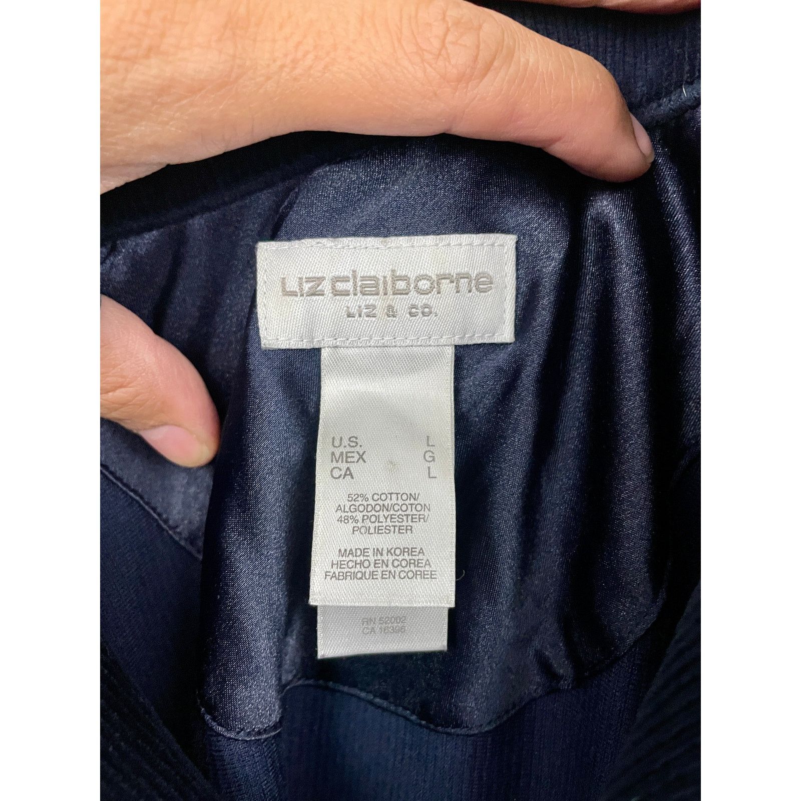 Liz Claiborne Liz Claiborne Navy Blue Tracksuit Corduroy Velour LARGE Size L / US 10 / IT 46 - 4 Thumbnail