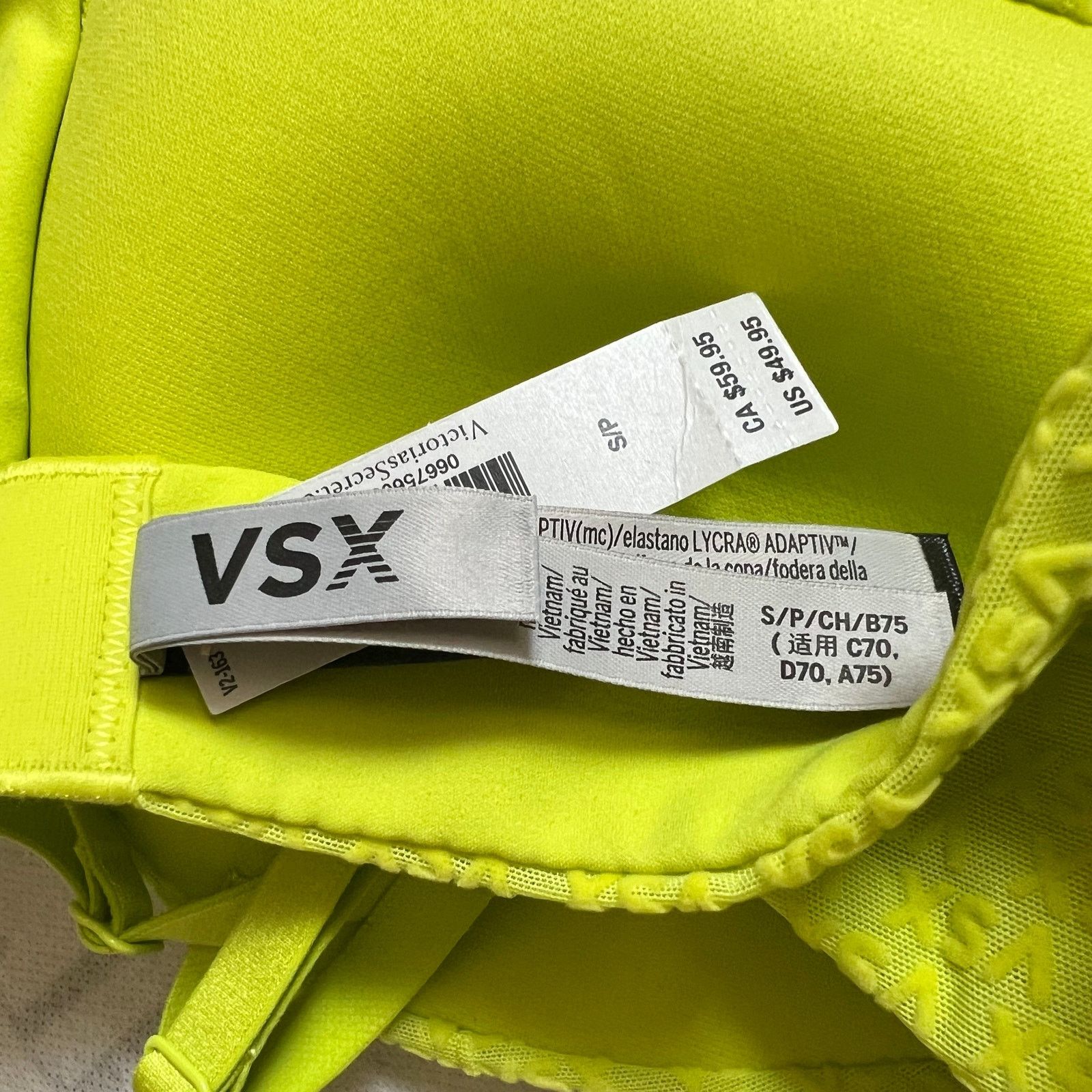 Victoria's Secret Victoria'sSecret VSX Limelight Logo Mesh Sports Bra, S Size ONE SIZE - 6 Thumbnail