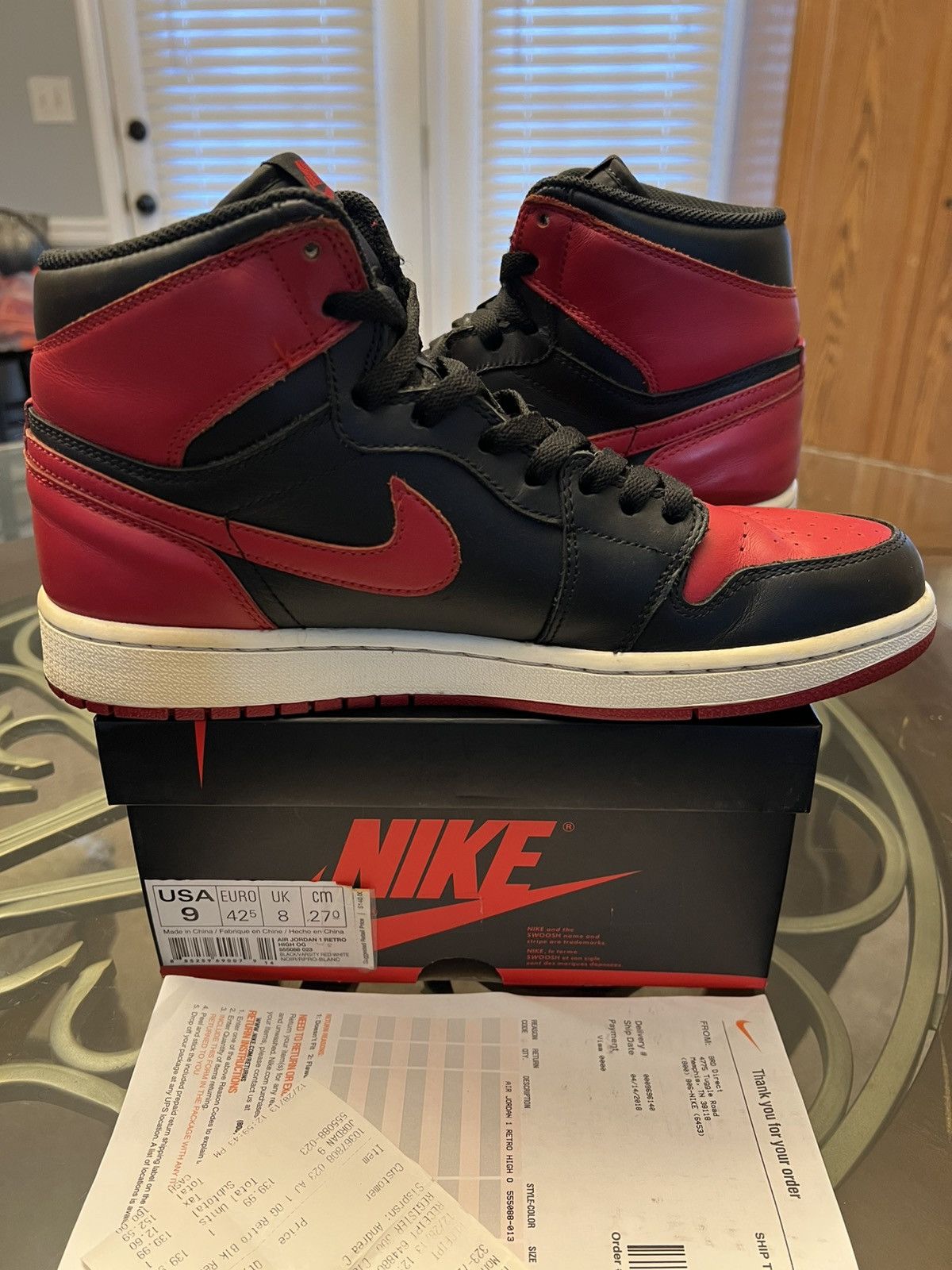 Jordan Brand Jordan 1 Retro High OG “Bred” 2013 Size US 9 / EU 42 - 8 Thumbnail