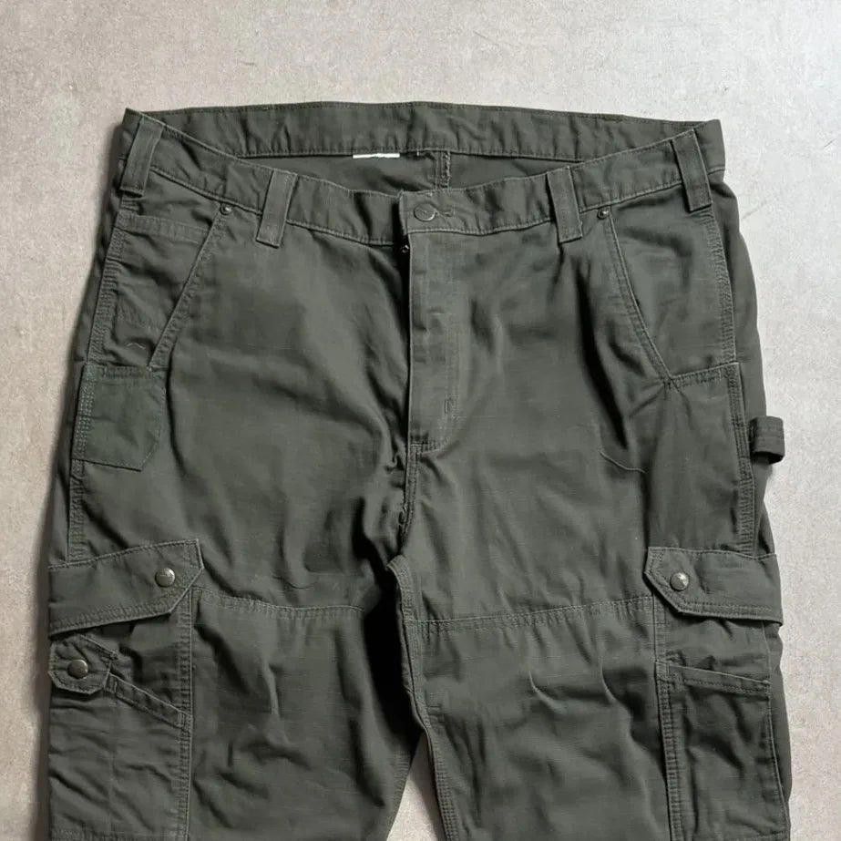 Carhartt Vintage Carhartt Olive Cargo Pants - 38x44 Size US 38 / EU 54 - 3 Thumbnail