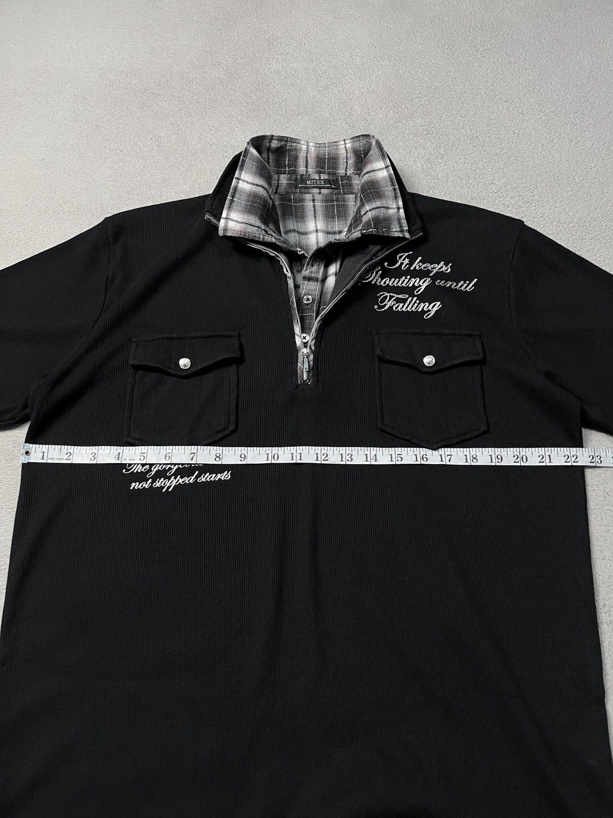 Japanese Brand Mitex Poem Double Layer Polo Shirt Lgb Style Size US L / EU 52-54 / 3 - 7 Thumbnail