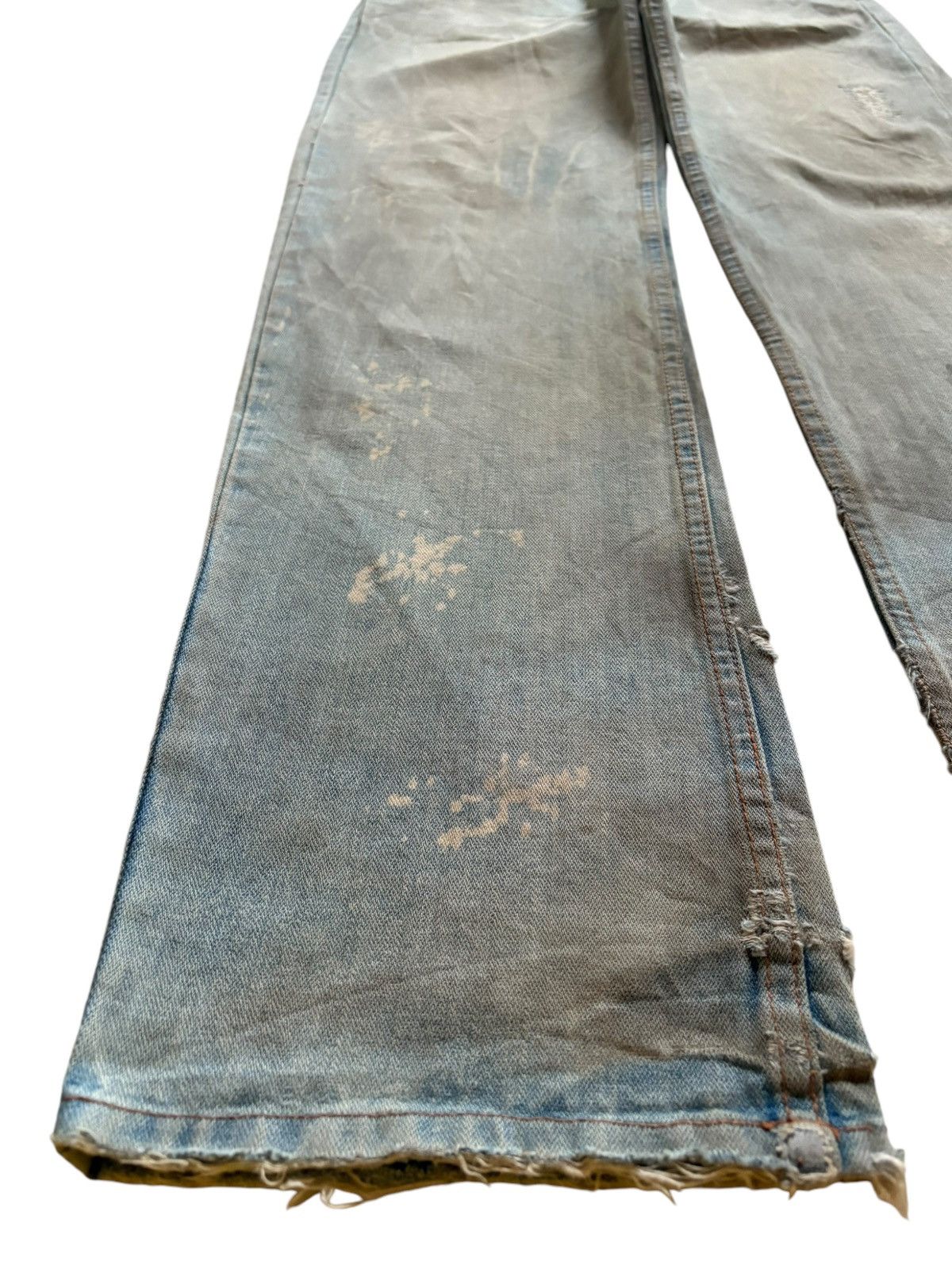 Vintage Japanese Brand Bleached Mud Wash Baggy Jeans